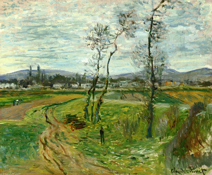 Wikioo.org - The Encyclopedia of Fine Arts - Painting, Artwork by Claude Monet - Gennevilliers Plain