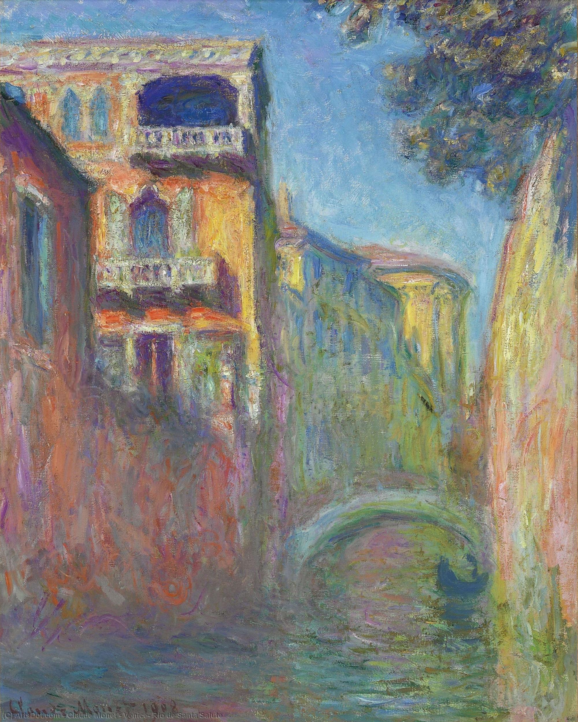 Wikioo.org - The Encyclopedia of Fine Arts - Painting, Artwork by Claude Monet - Venice, Rio de Santa Salute