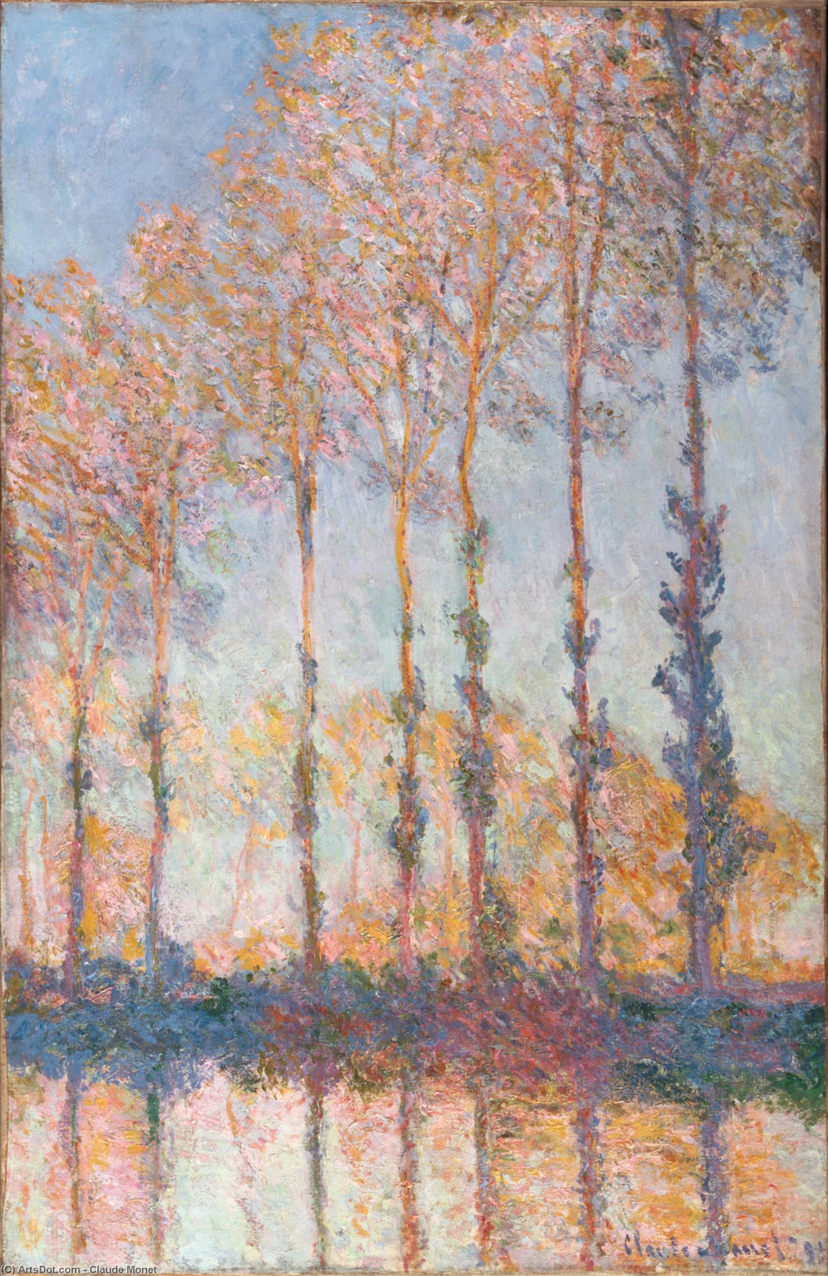 Wikioo.org - Die Enzyklopädie bildender Kunst - Malerei, Kunstwerk von Claude Monet - Pappeln am Ufer der Epte