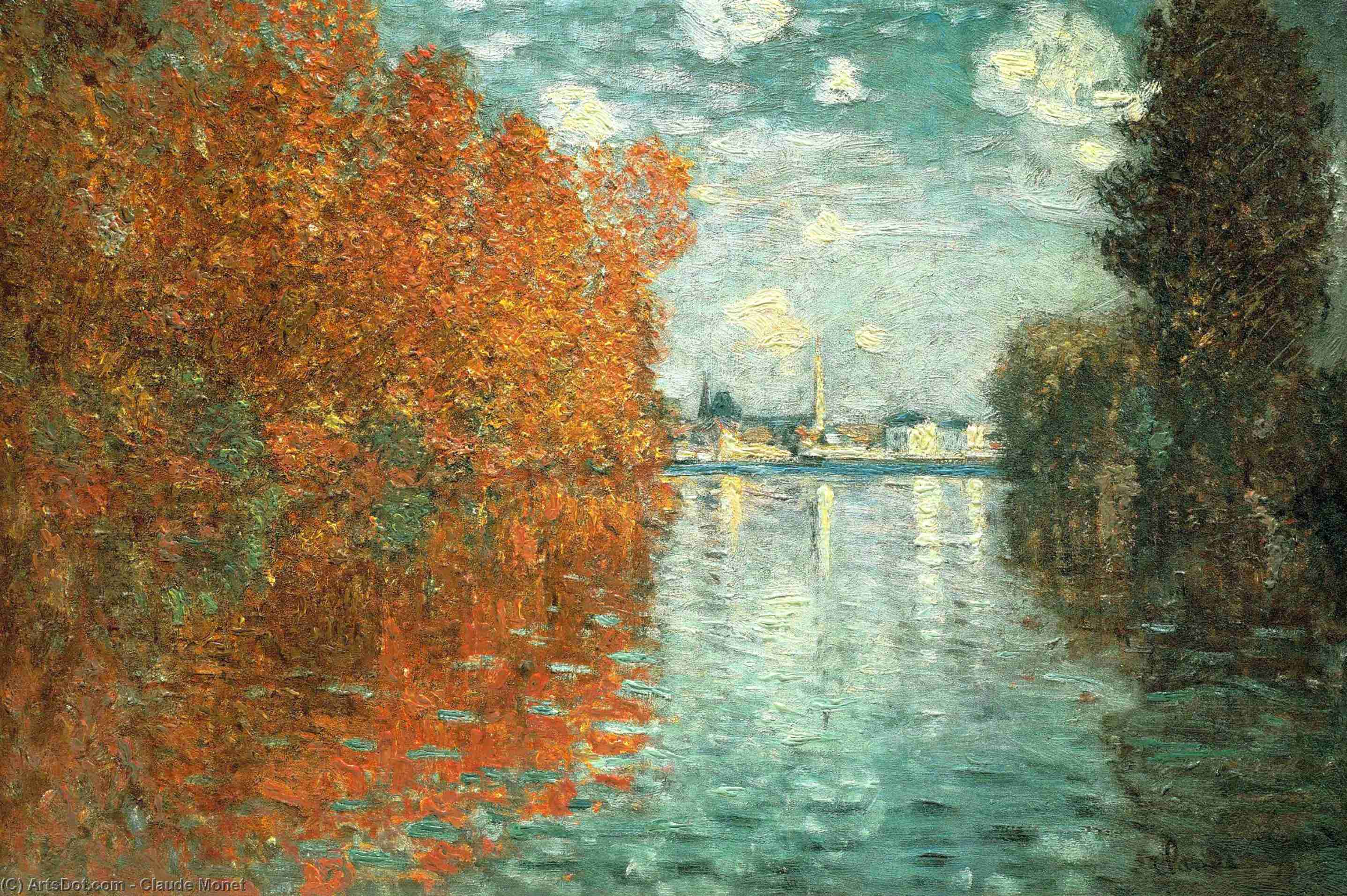 WikiOO.org - Encyclopedia of Fine Arts - Festés, Grafika Claude Monet - Autumn Effect at Argenteuil