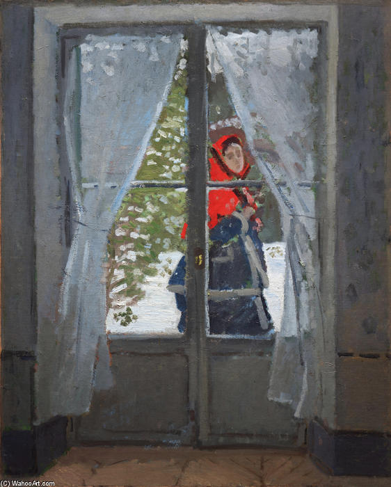 Wikioo.org - The Encyclopedia of Fine Arts - Painting, Artwork by Claude Monet - The Red Cape (Madame Monet)
