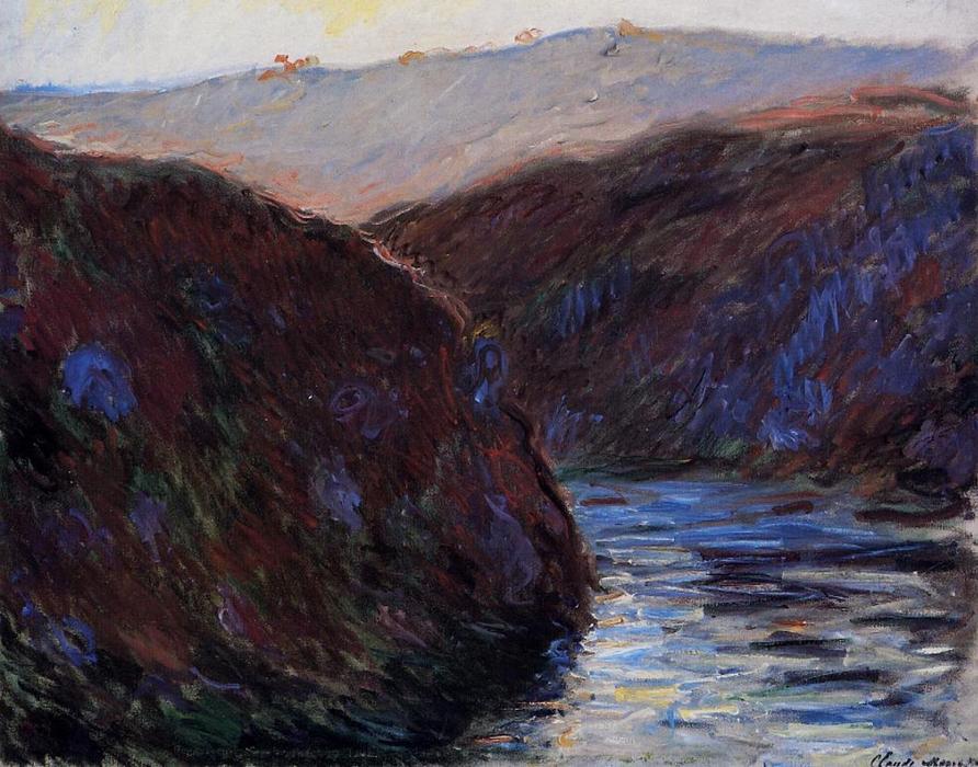 Wikioo.org - สารานุกรมวิจิตรศิลป์ - จิตรกรรม Claude Monet - The Creuse Valley, Evening Effect