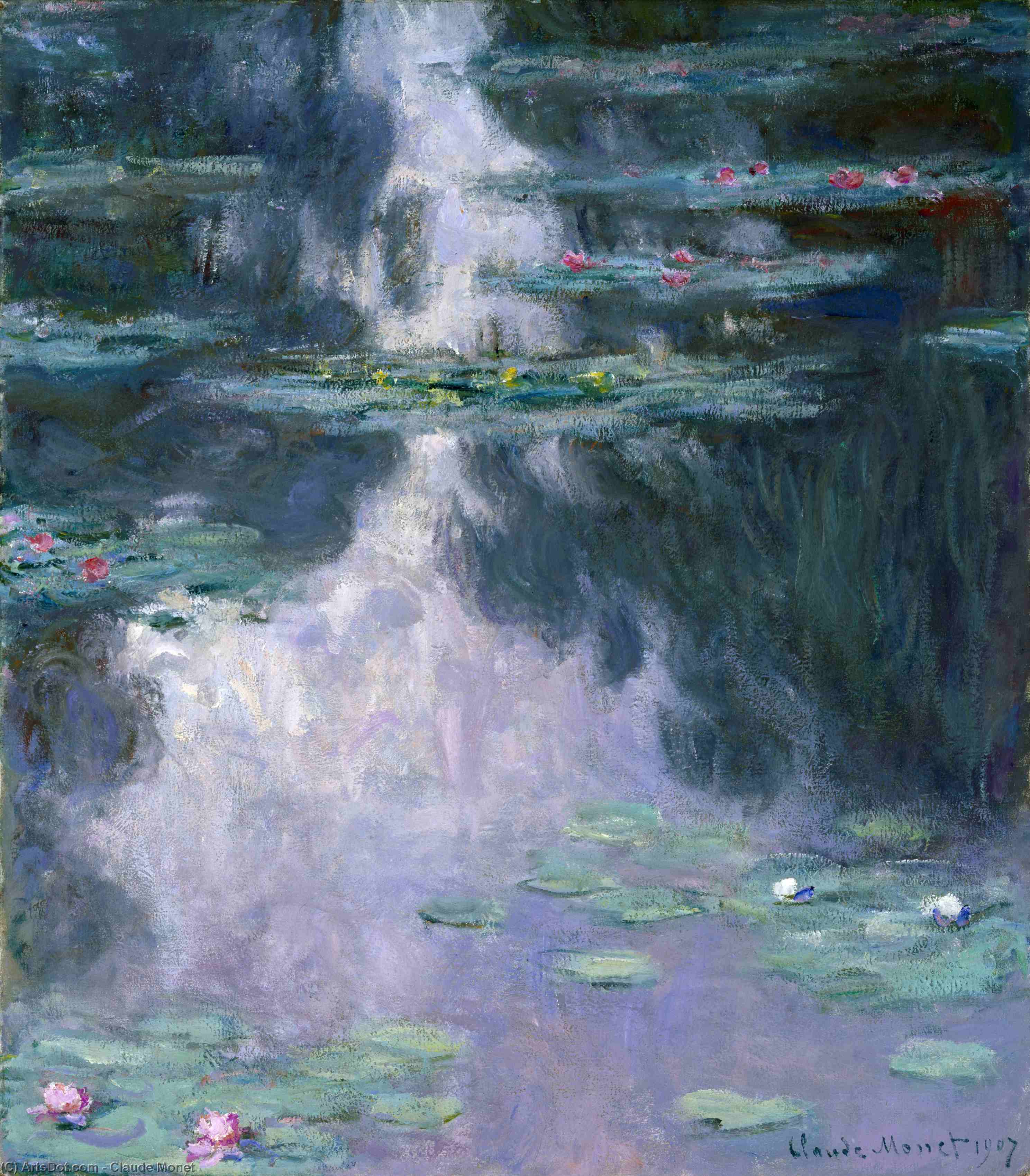 WikiOO.org - Encyclopedia of Fine Arts - Schilderen, Artwork Claude Monet - Water Lilies (Nympheas)