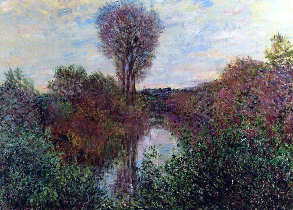 WikiOO.org - Encyclopedia of Fine Arts - Schilderen, Artwork Claude Monet - Small Branch of the Seine