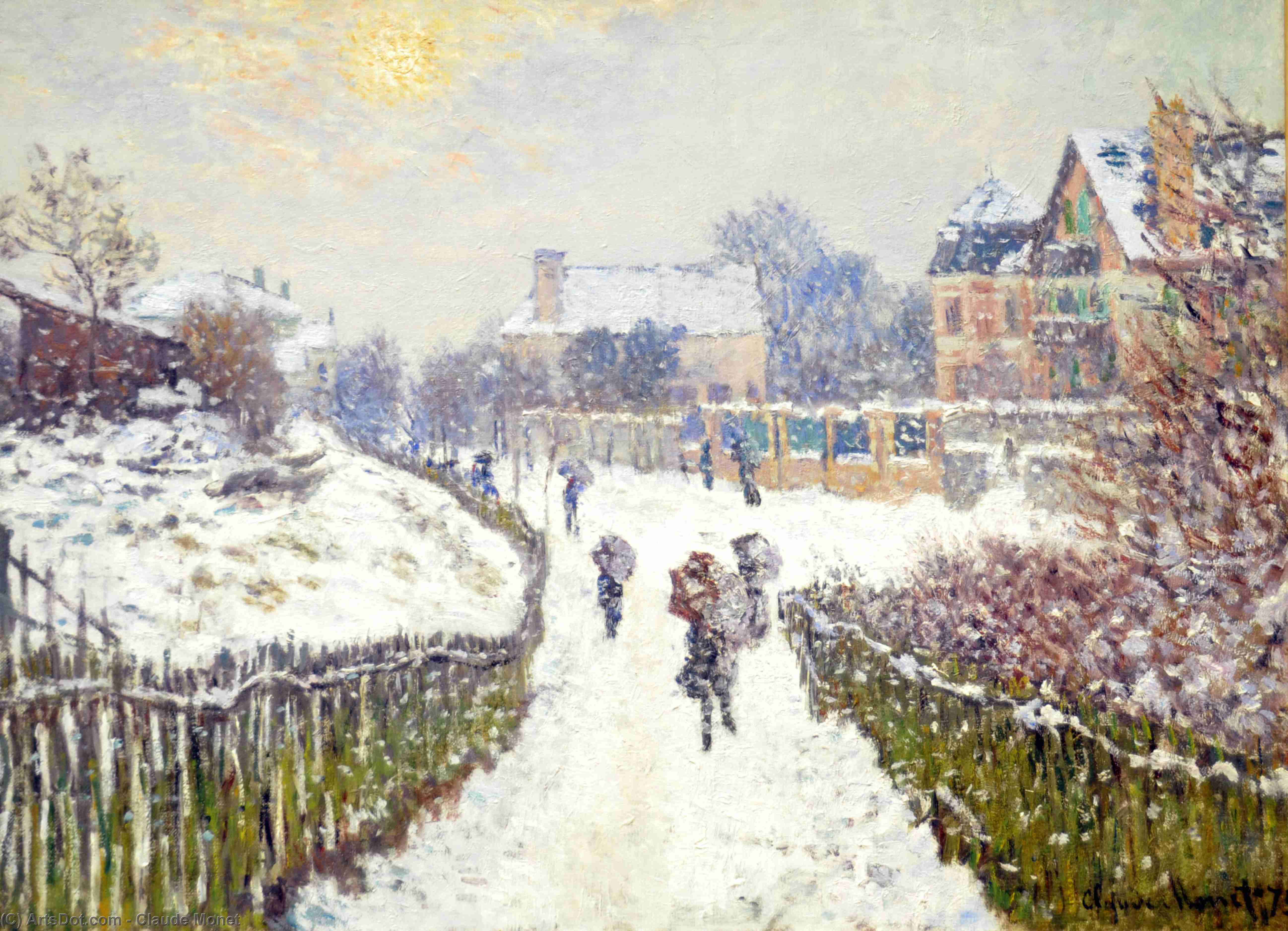 WikiOO.org - 百科事典 - 絵画、アートワーク Claude Monet - 冬大通りサンドニ、アルジャントゥイユ、