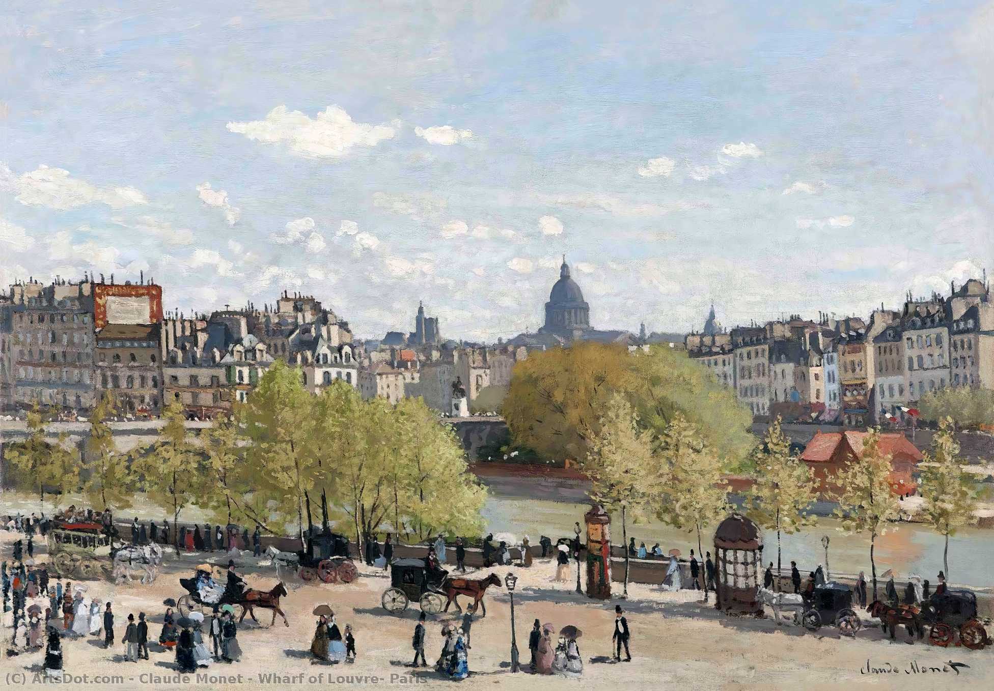Wikioo.org - The Encyclopedia of Fine Arts - Painting, Artwork by Claude Monet - Wharf of Louvre, Paris