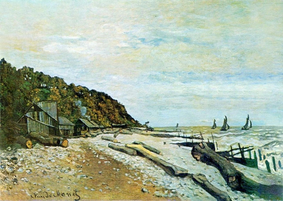 Wikioo.org - The Encyclopedia of Fine Arts - Painting, Artwork by Claude Monet - Boatyard near Honfleur