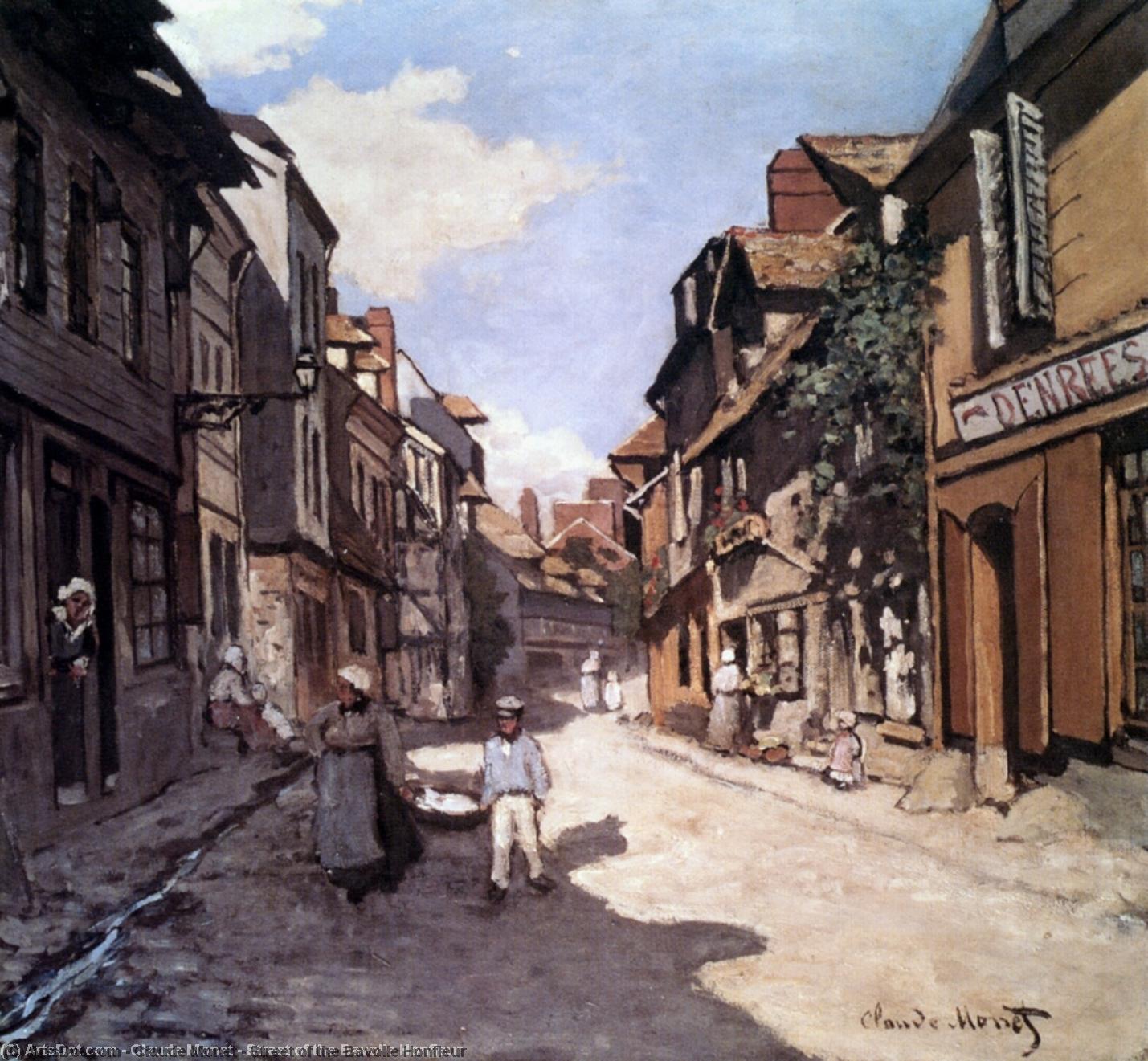 WikiOO.org - Enciclopedia of Fine Arts - Pictura, lucrări de artă Claude Monet - Street of the Bavolle Honfleur