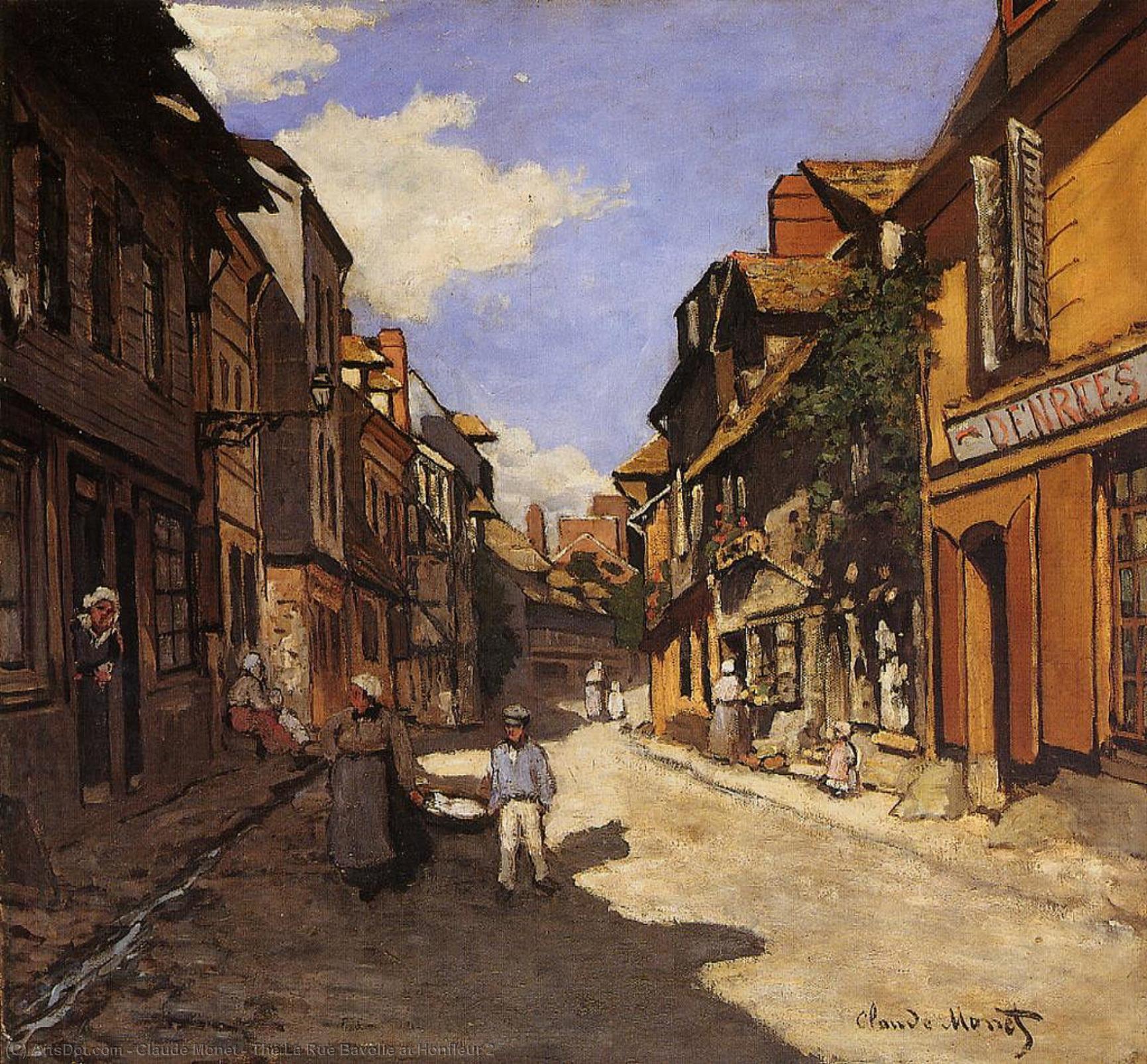 Wikioo.org - The Encyclopedia of Fine Arts - Painting, Artwork by Claude Monet - The La Rue Bavolle at Honfleur 2