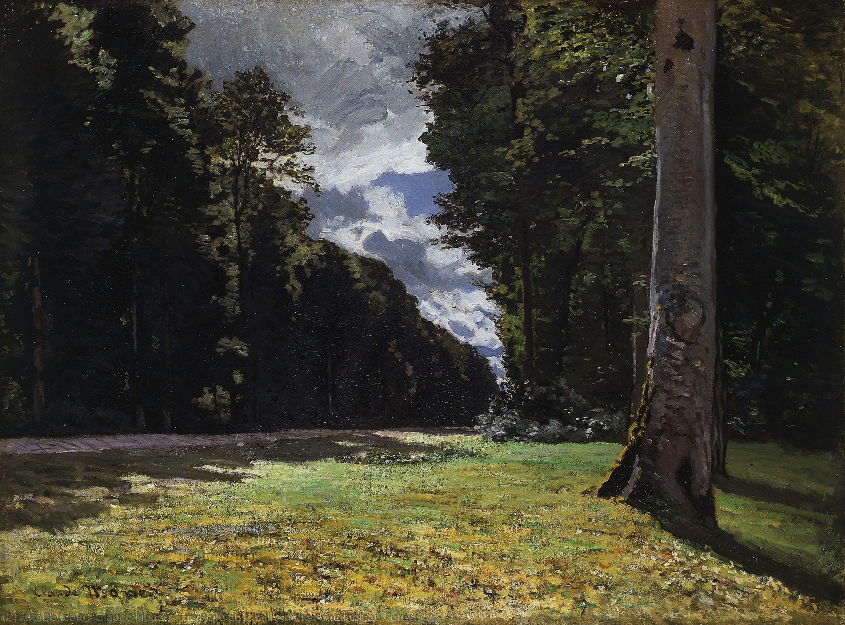 WikiOO.org - Encyclopedia of Fine Arts - Schilderen, Artwork Claude Monet - The Pave de Chailly in the Fontainbleau Forest