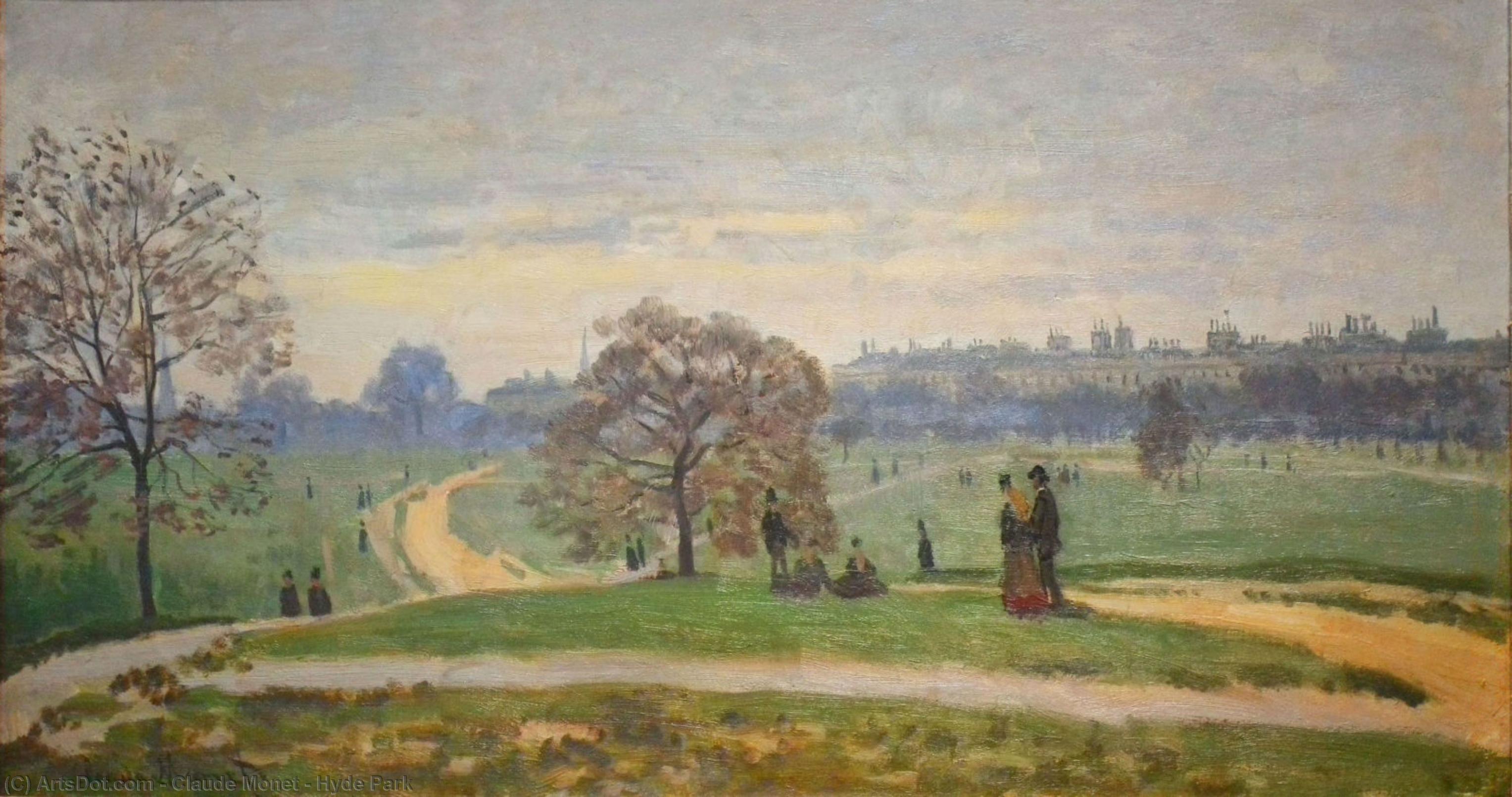 Wikioo.org - Die Enzyklopädie bildender Kunst - Malerei, Kunstwerk von Claude Monet - Hyde Park entfernt