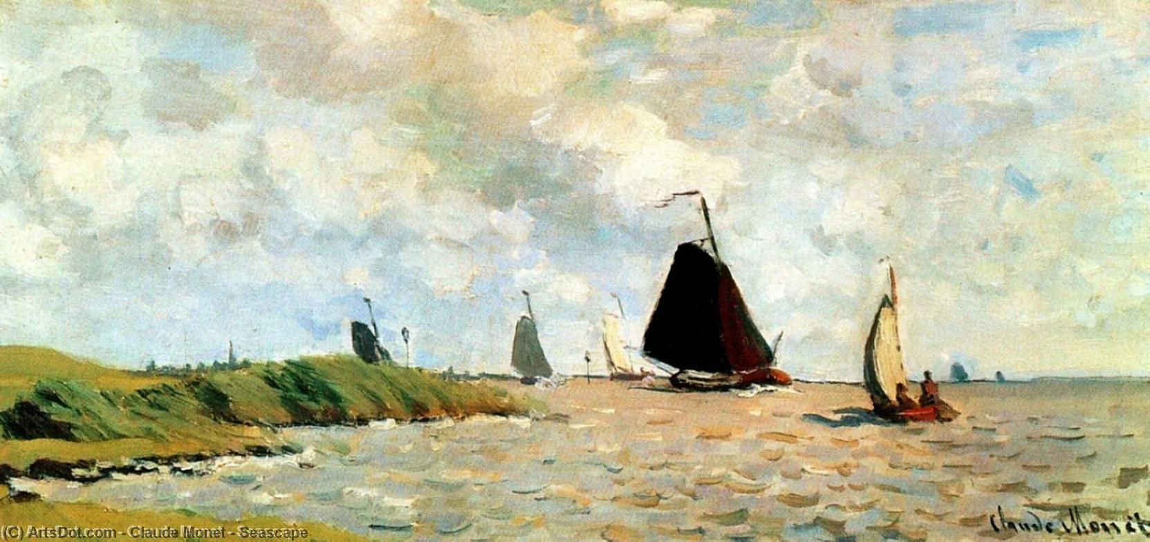 Wikioo.org – La Enciclopedia de las Bellas Artes - Pintura, Obras de arte de Claude Monet - Vista Marina