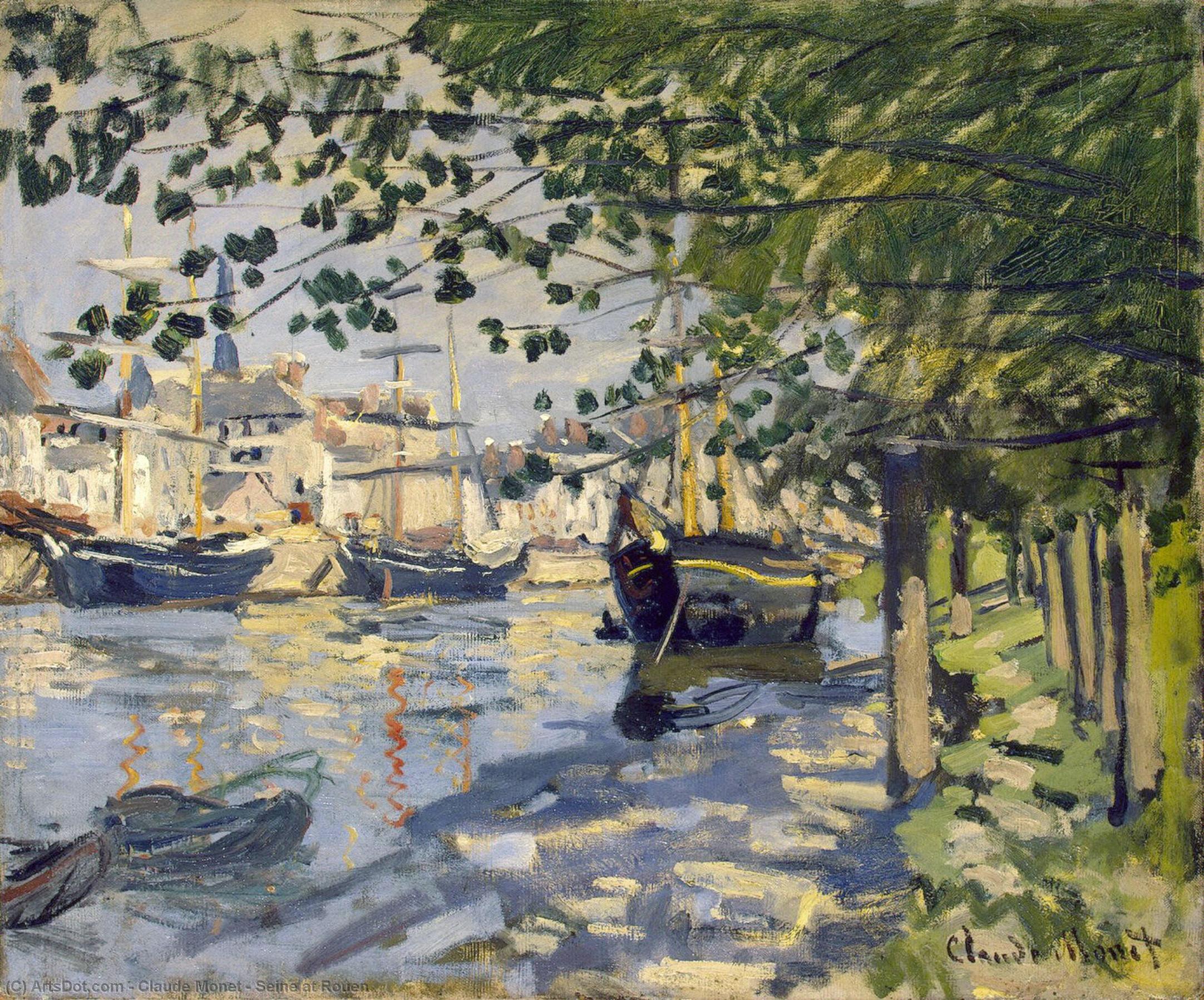 WikiOO.org - Encyclopedia of Fine Arts - Maleri, Artwork Claude Monet - Seine at Rouen