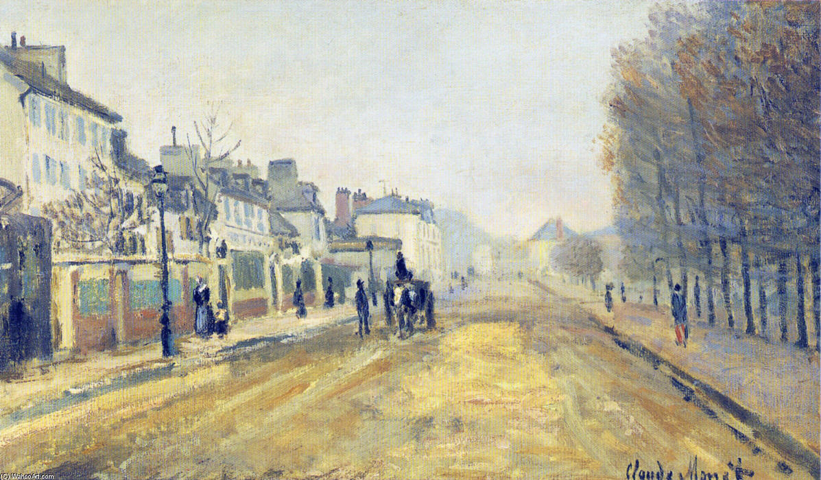 WikiOO.org - Encyclopedia of Fine Arts - Maalaus, taideteos Claude Monet - The Boulevard Heloise in Argenteuil