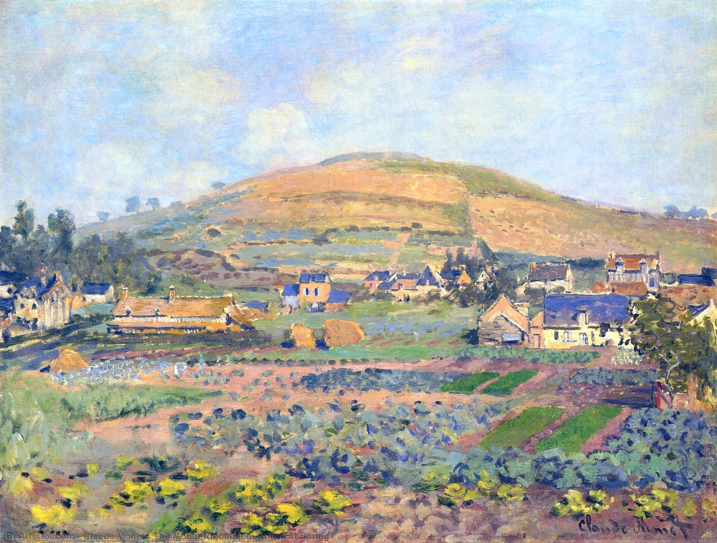 Wikioo.org - The Encyclopedia of Fine Arts - Painting, Artwork by Claude Monet - The Mount Riboudet in Rouen at Spring