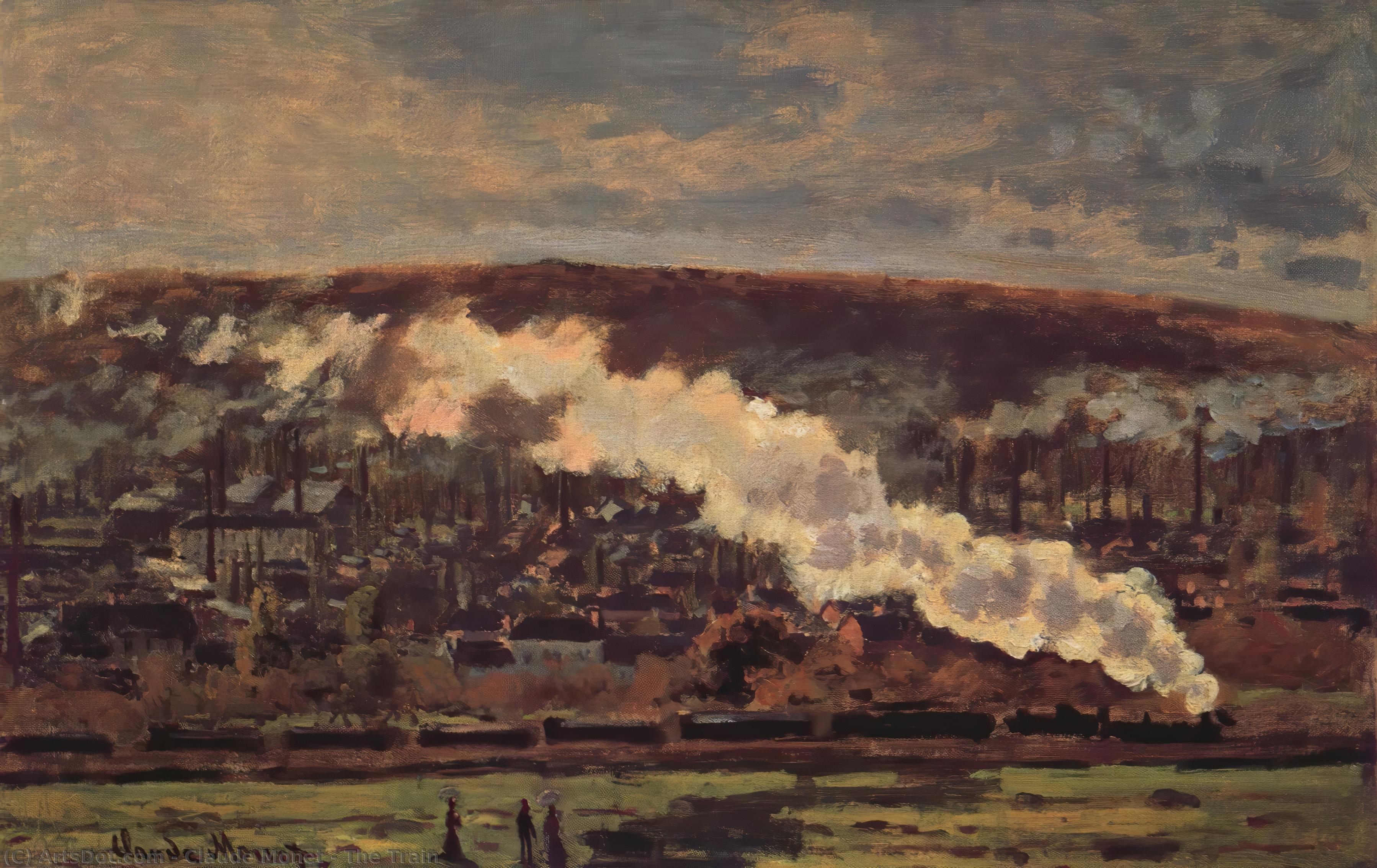 Wikioo.org - สารานุกรมวิจิตรศิลป์ - จิตรกรรม Claude Monet - The Train