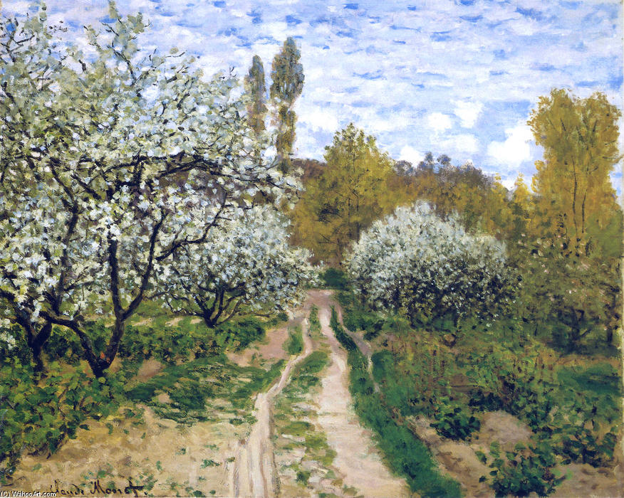 Wikioo.org - The Encyclopedia of Fine Arts - Painting, Artwork by Claude Monet - Trees in Bloom