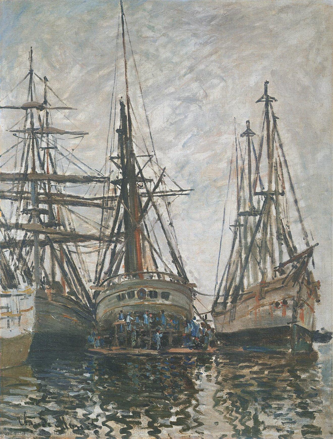 Wikioo.org - สารานุกรมวิจิตรศิลป์ - จิตรกรรม Claude Monet - Boats on Rapair