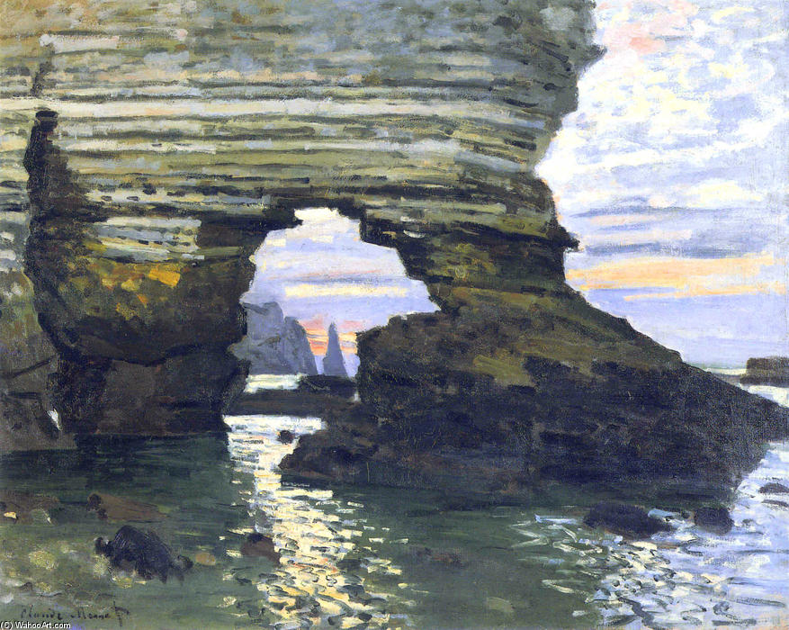 Wikioo.org - The Encyclopedia of Fine Arts - Painting, Artwork by Claude Monet - Port d `Amount Etretat