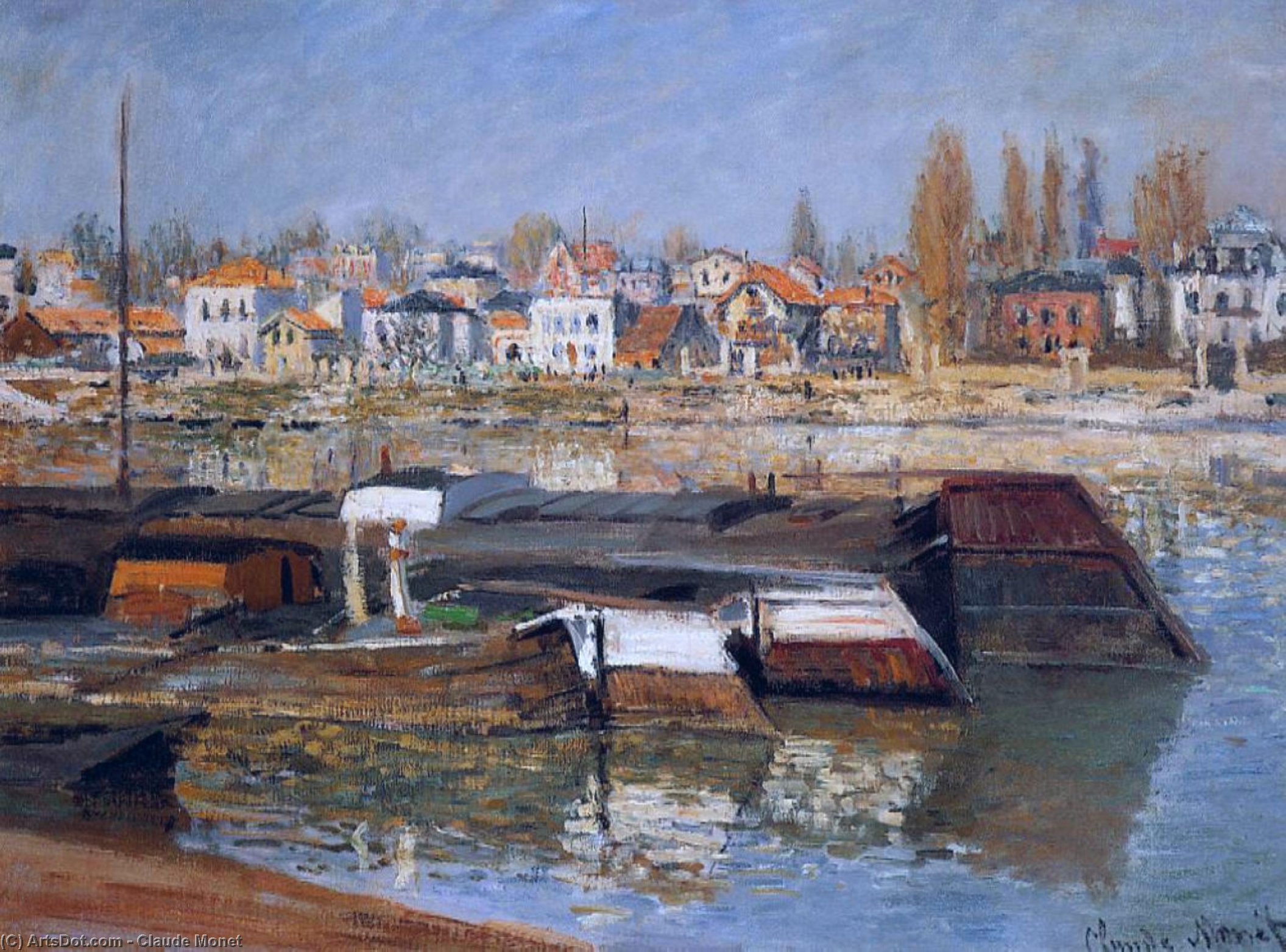WikiOO.org - Güzel Sanatlar Ansiklopedisi - Resim, Resimler Claude Monet - Seine at Asnieres