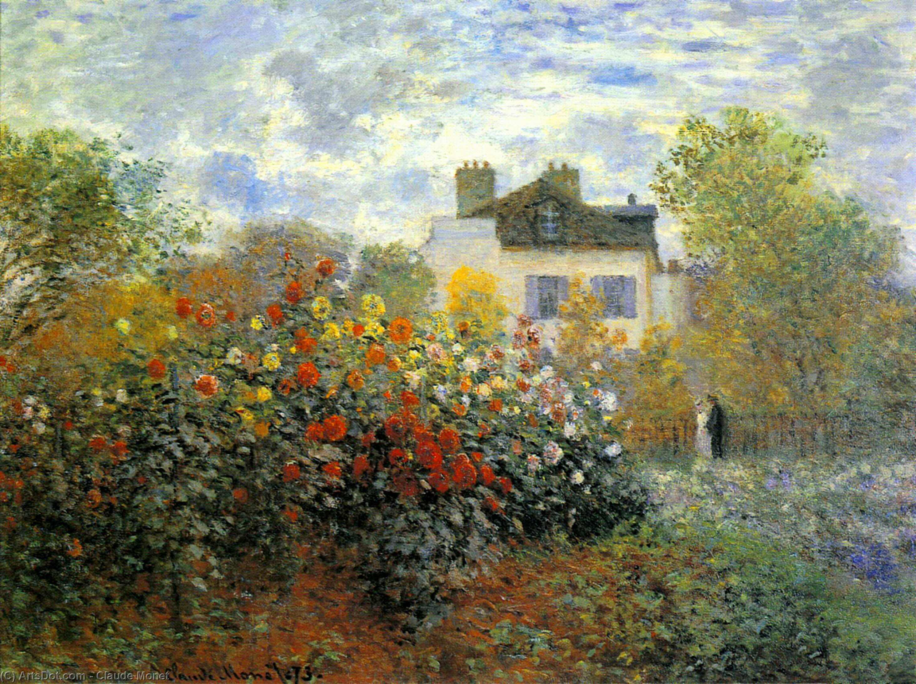 Wikioo.org - The Encyclopedia of Fine Arts - Painting, Artwork by Claude Monet - The Garden of Monet at Argenteuil