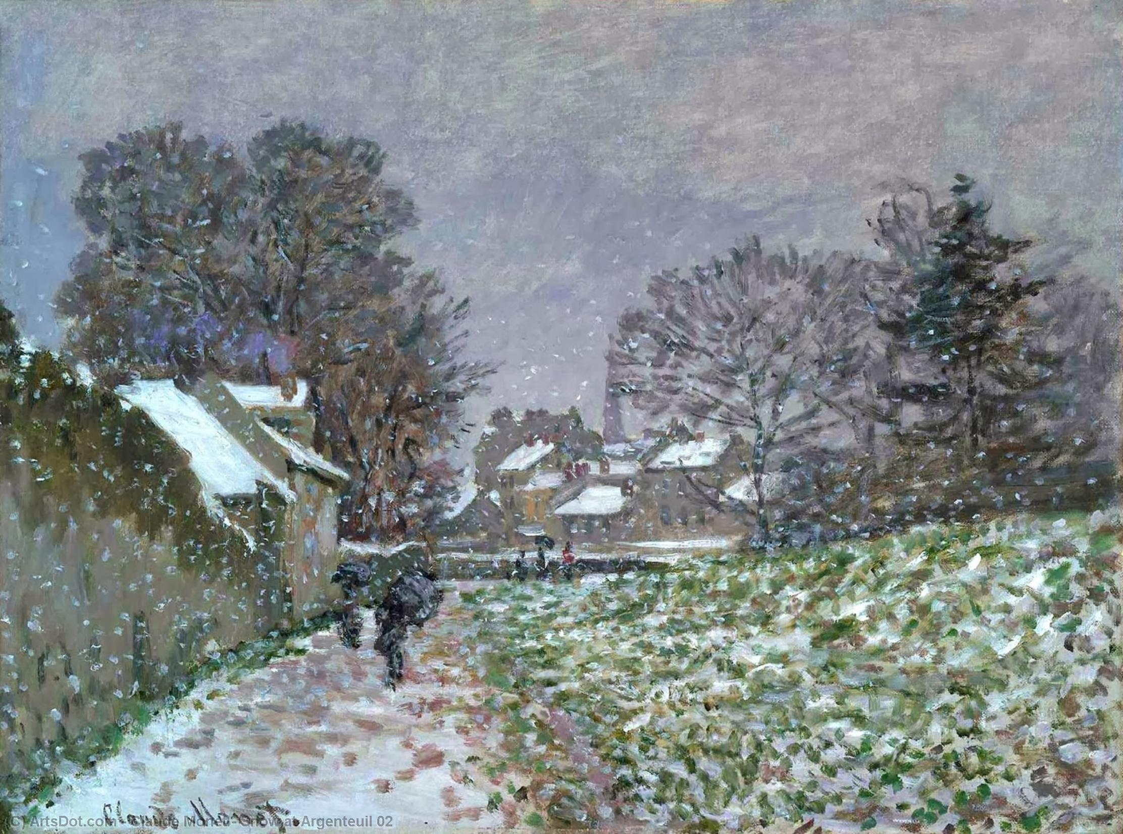 Wikioo.org - The Encyclopedia of Fine Arts - Painting, Artwork by Claude Monet - Snow at Argenteuil 02