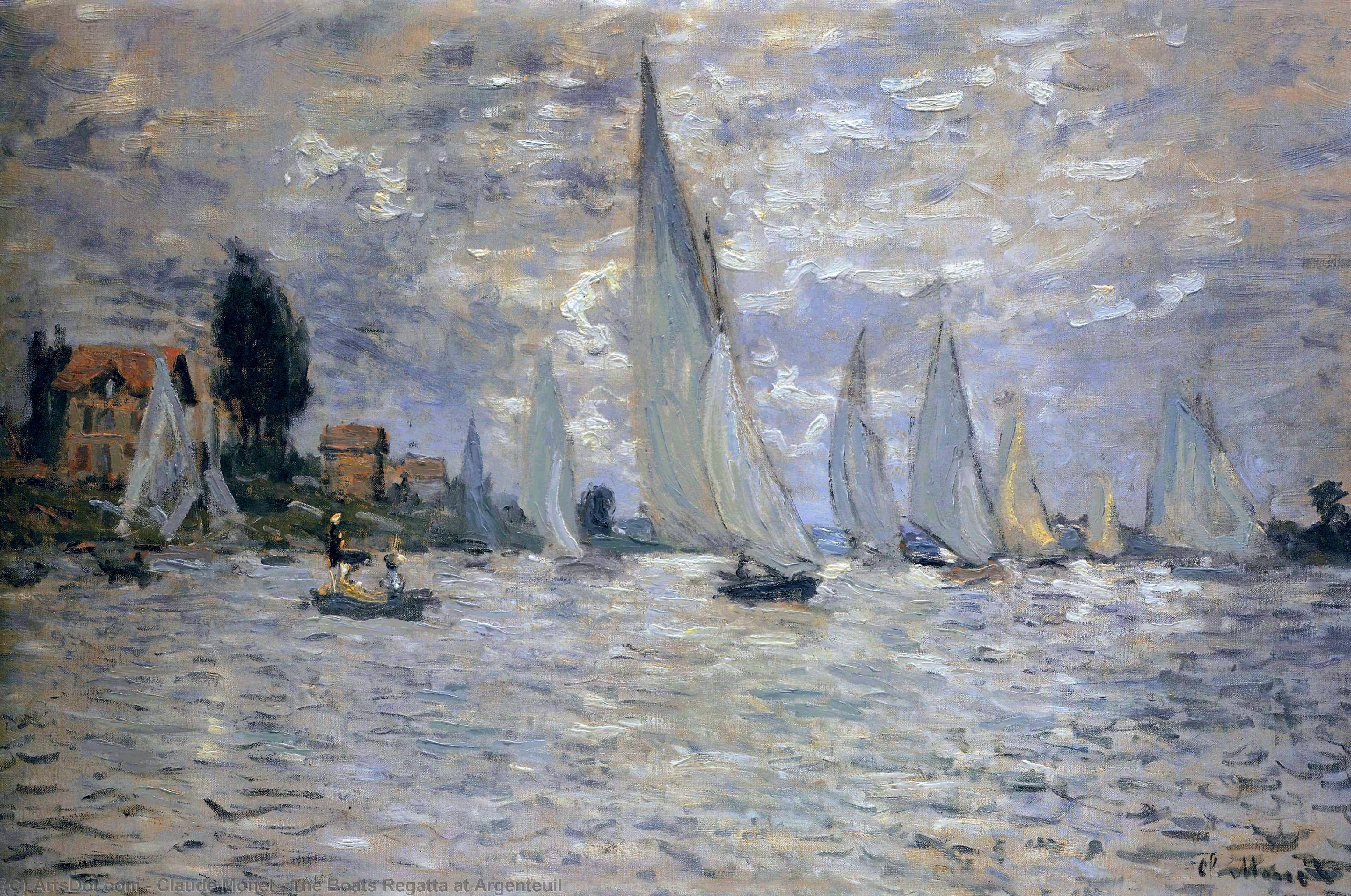 Wikioo.org - สารานุกรมวิจิตรศิลป์ - จิตรกรรม Claude Monet - The Boats Regatta at Argenteuil