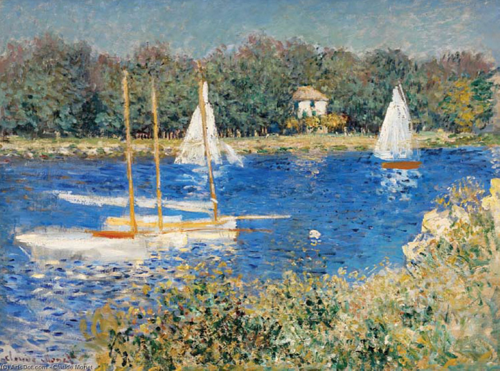 WikiOO.org - Εγκυκλοπαίδεια Καλών Τεχνών - Ζωγραφική, έργα τέχνης Claude Monet - The Seine at Argenteuil