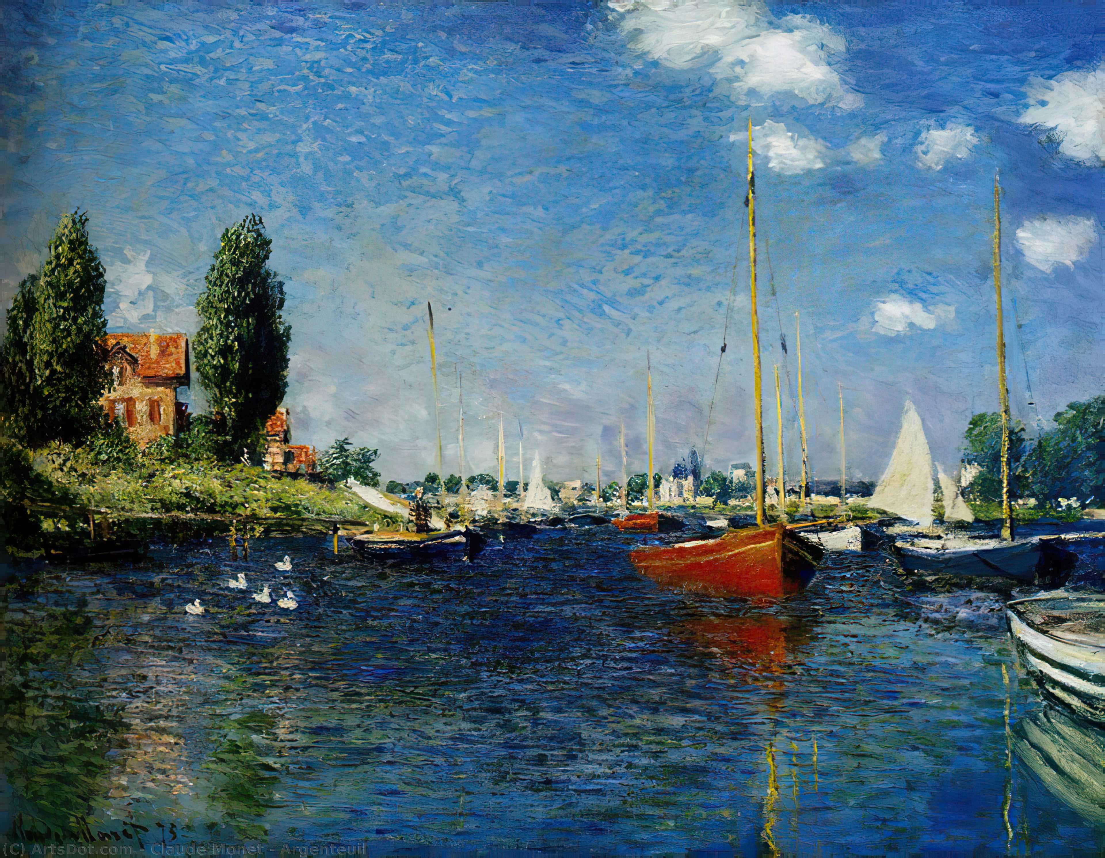 WikiOO.org - Encyclopedia of Fine Arts - Maleri, Artwork Claude Monet - Argenteuil