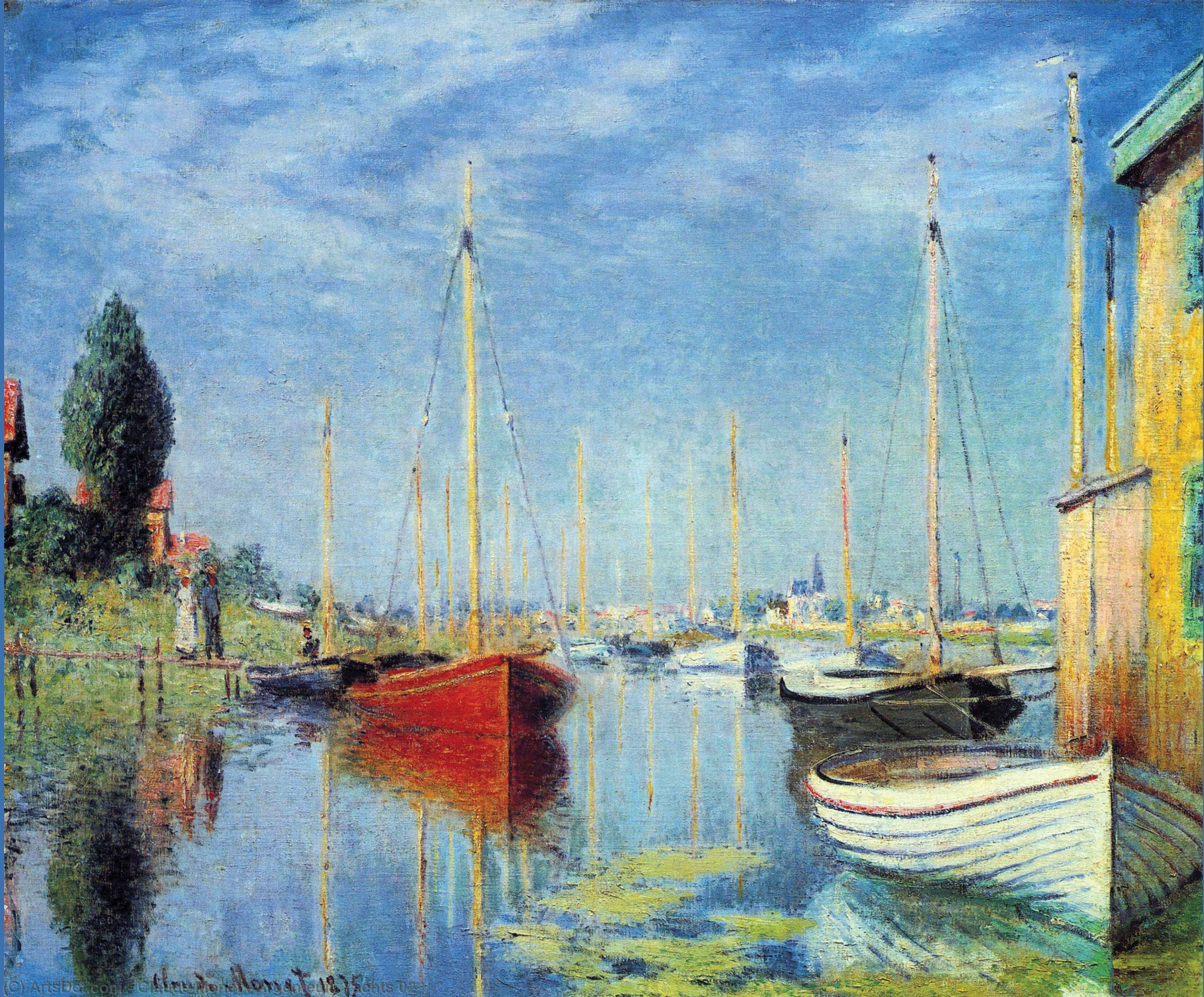 Wikioo.org - The Encyclopedia of Fine Arts - Painting, Artwork by Claude Monet - Argenteuil. Yachts 02