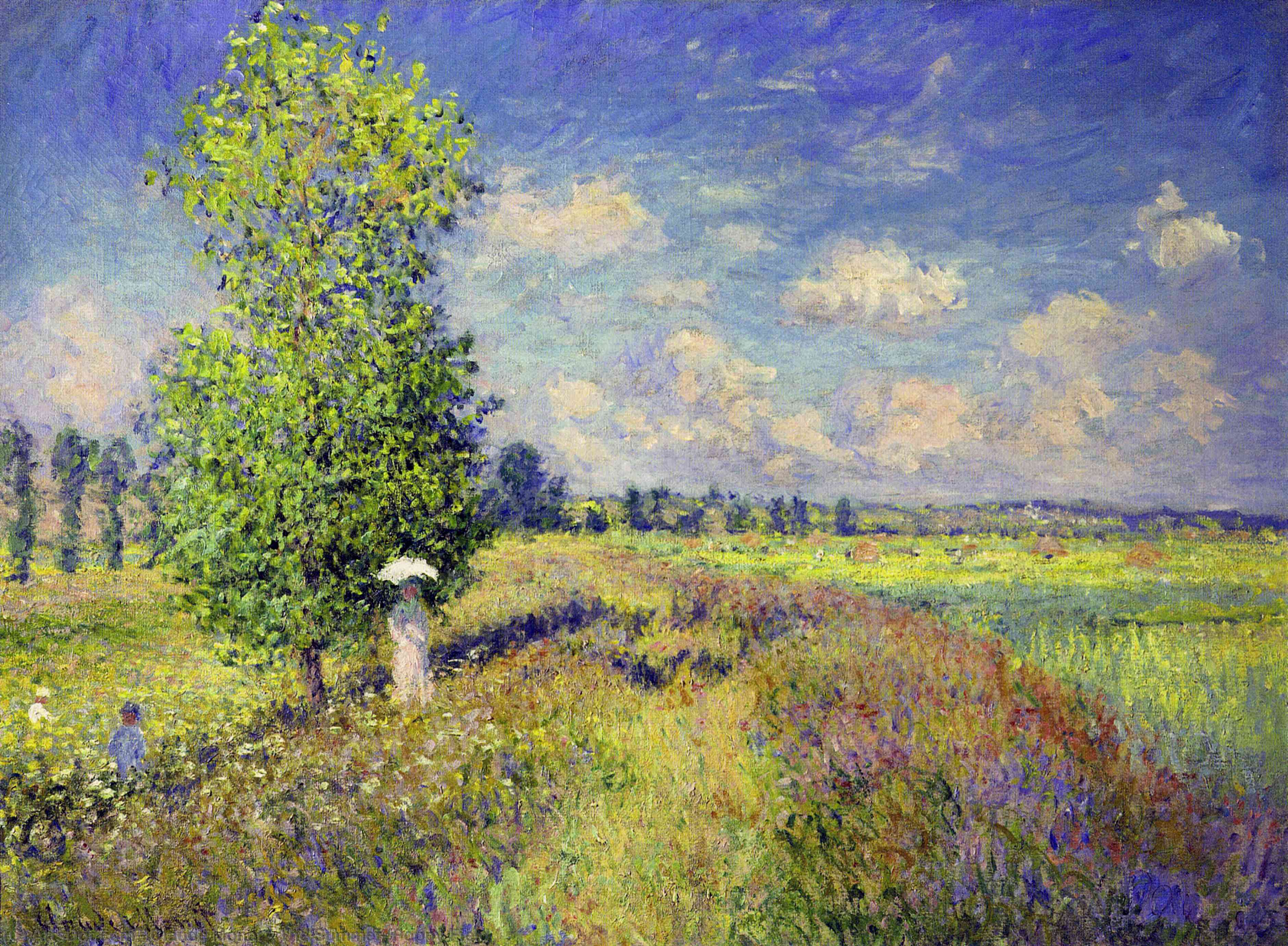 WikiOO.org - Encyclopedia of Fine Arts - Maalaus, taideteos Claude Monet - The Summer, Poppy Field