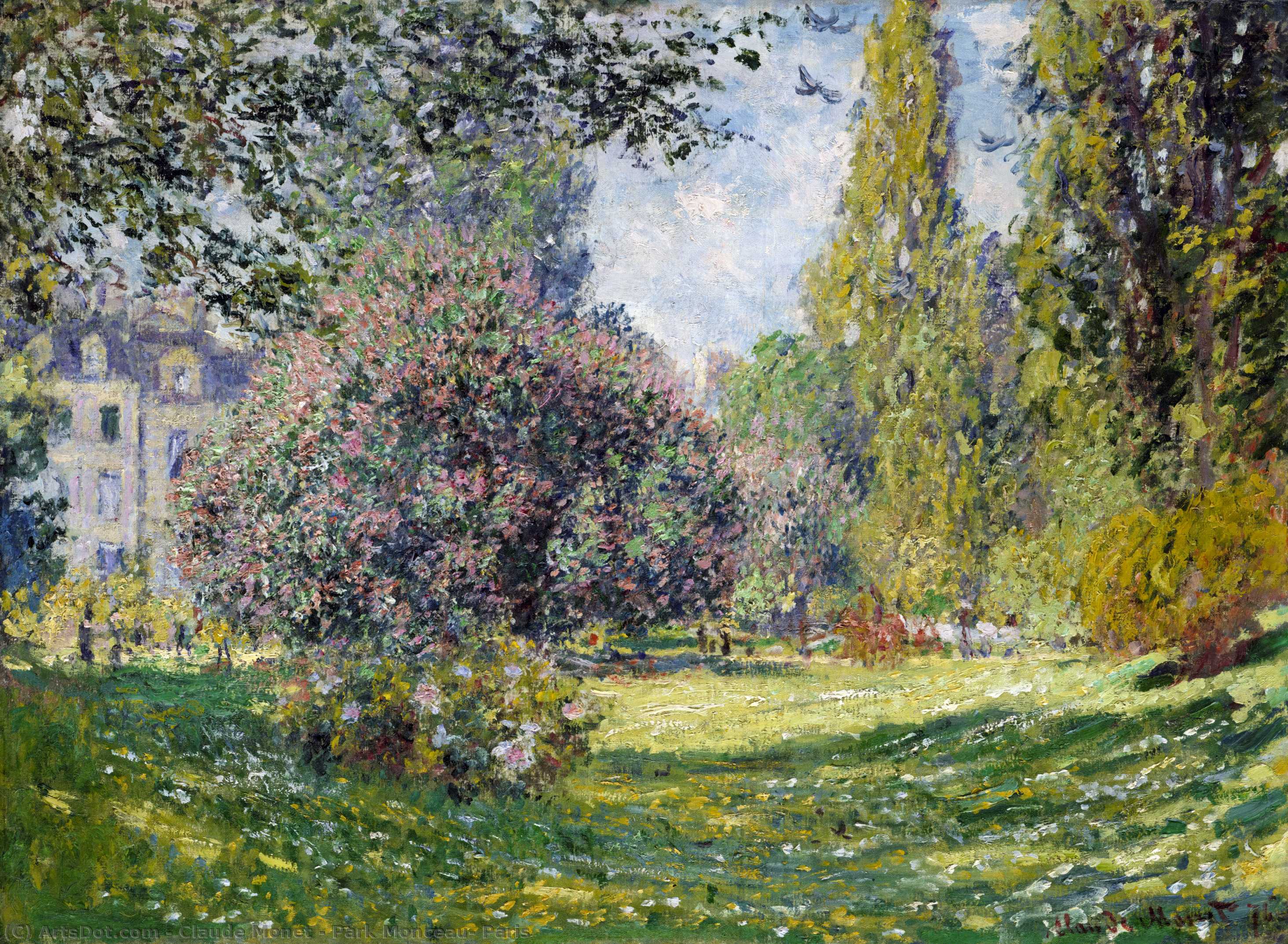 Wikioo.org - The Encyclopedia of Fine Arts - Painting, Artwork by Claude Monet - Park Monceau, Paris