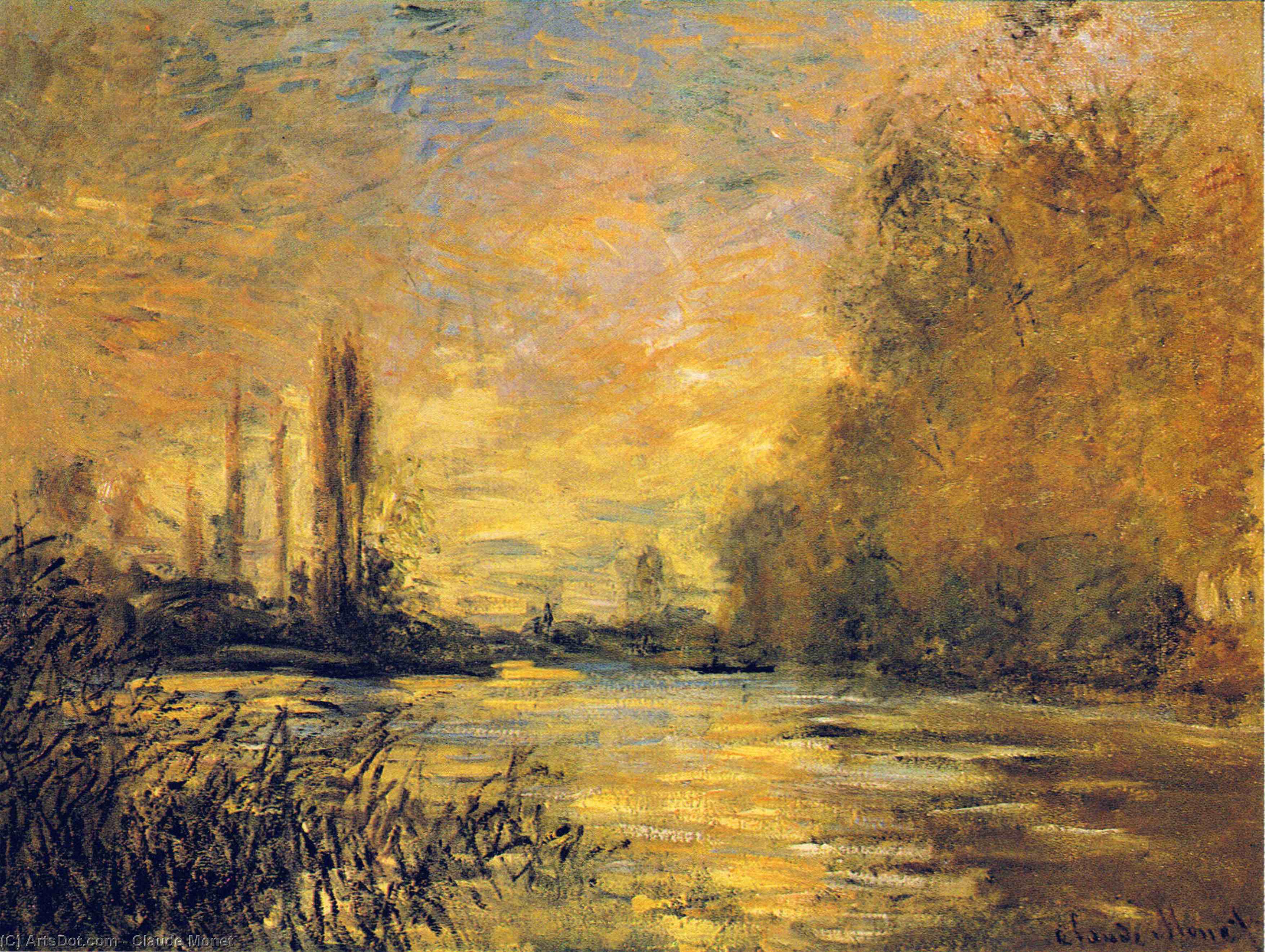 Wikioo.org - The Encyclopedia of Fine Arts - Painting, Artwork by Claude Monet - The Small Arm of the Seine at Argenteuil