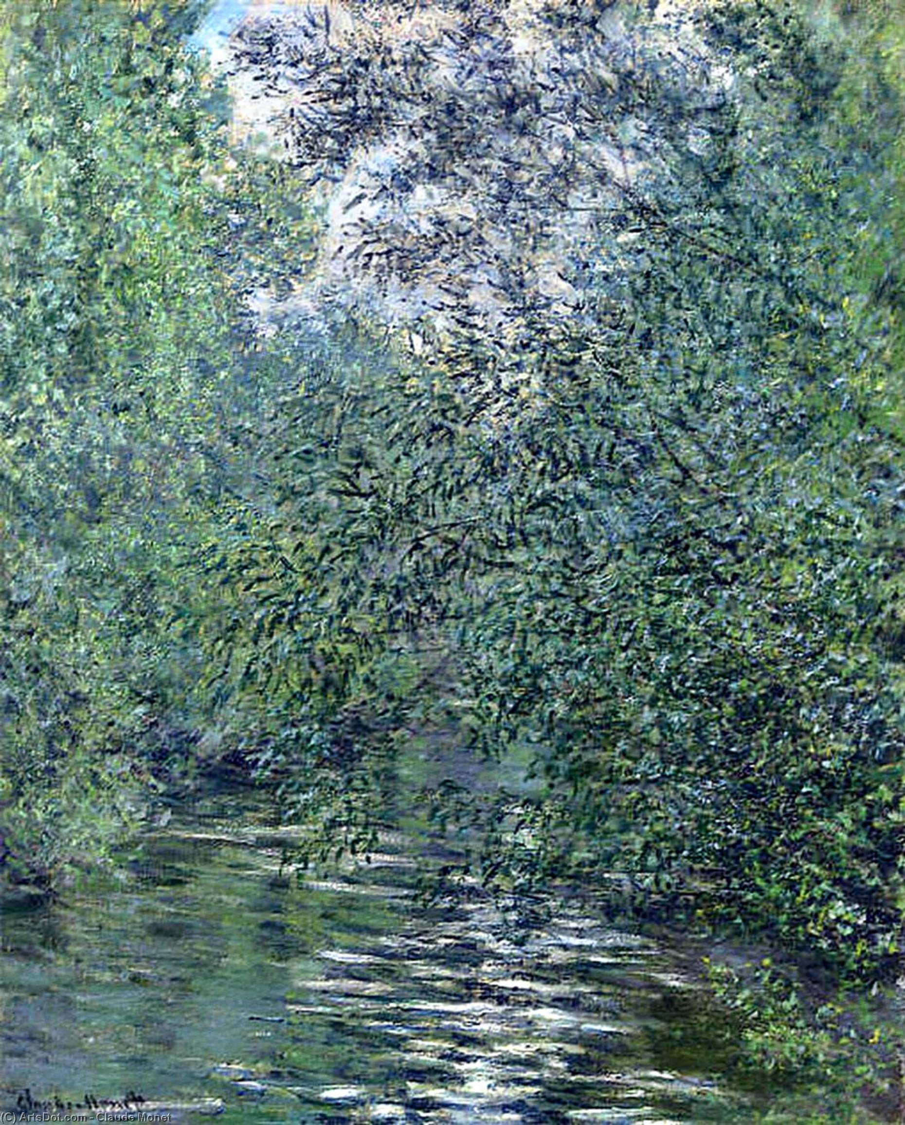 Wikioo.org – L'Encyclopédie des Beaux Arts - Peinture, Oeuvre de Claude Monet - Les saules sur  la  fleuve