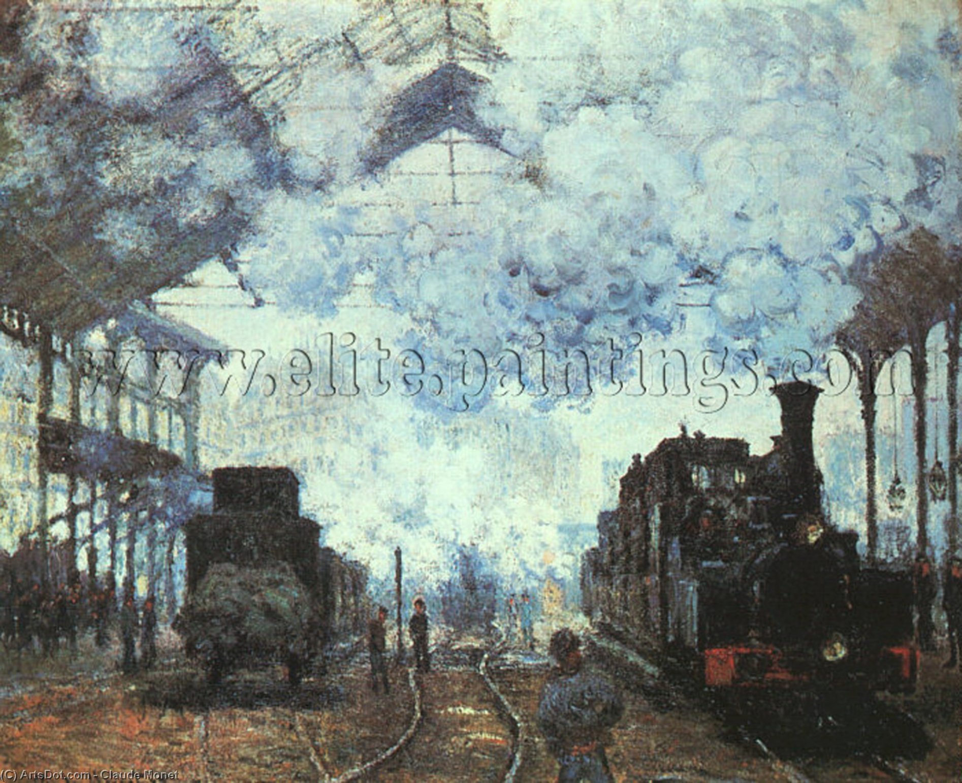 Wikioo.org - The Encyclopedia of Fine Arts - Painting, Artwork by Claude Monet - Gare St.-Lazare