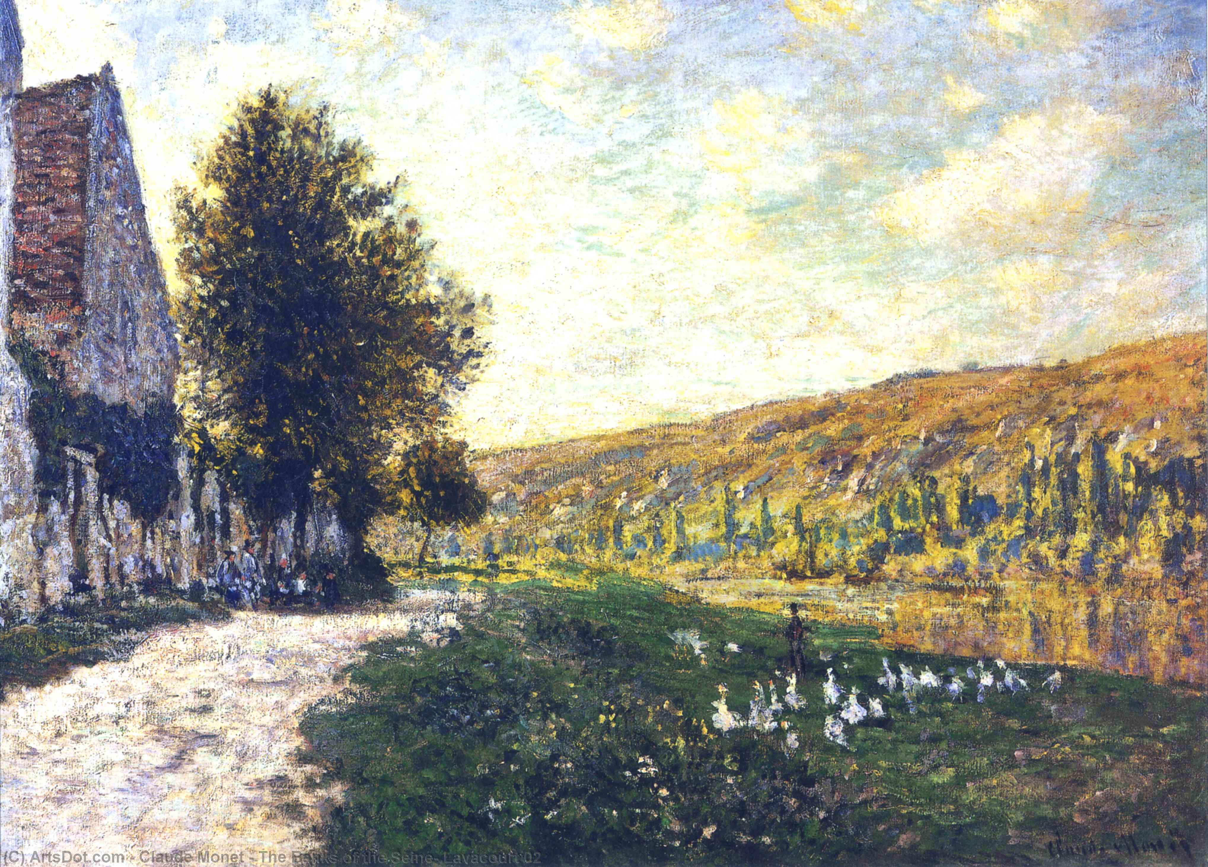 Wikioo.org - The Encyclopedia of Fine Arts - Painting, Artwork by Claude Monet - The Banks of the Seine, Lavacourt 02