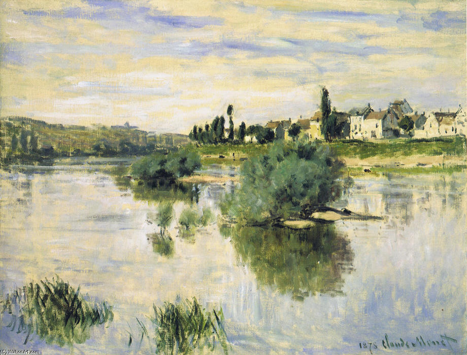 Wikioo.org - สารานุกรมวิจิตรศิลป์ - จิตรกรรม Claude Monet - The Seine at Lavacourt