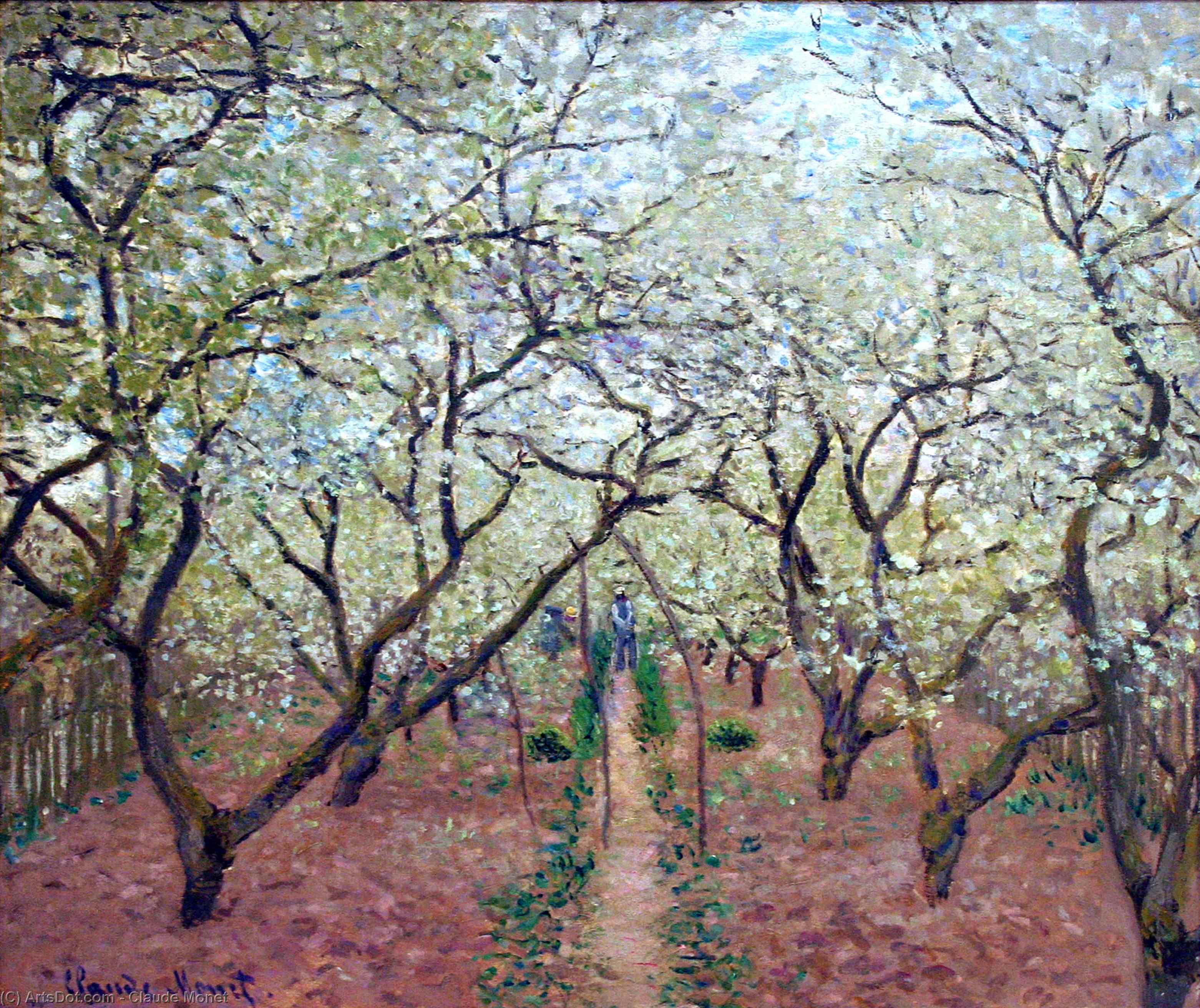 Wikioo.org – La Enciclopedia de las Bellas Artes - Pintura, Obras de arte de Claude Monet - Huerta en la floración