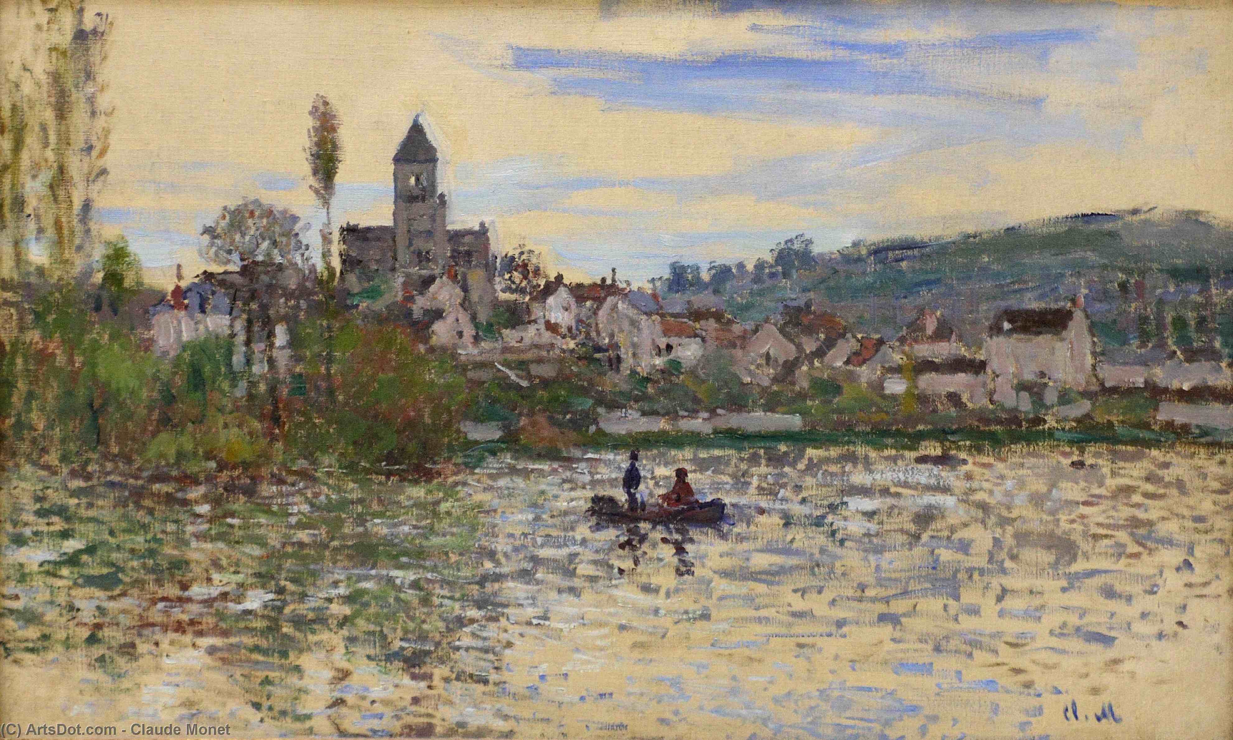 WikiOO.org - Εγκυκλοπαίδεια Καλών Τεχνών - Ζωγραφική, έργα τέχνης Claude Monet - The Seine at Vetheuil