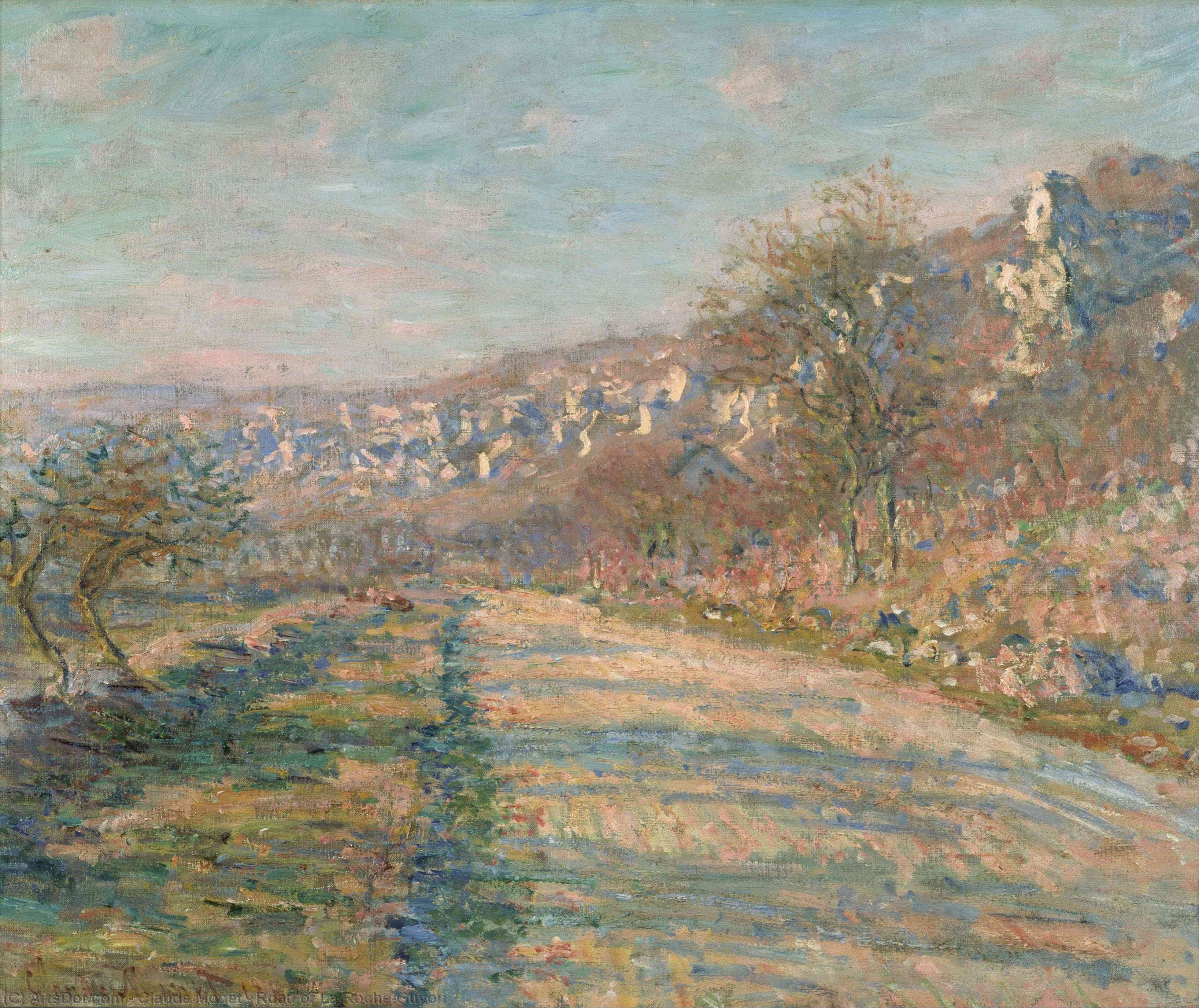 Wikioo.org - The Encyclopedia of Fine Arts - Painting, Artwork by Claude Monet - Road of La Roche-Guyon