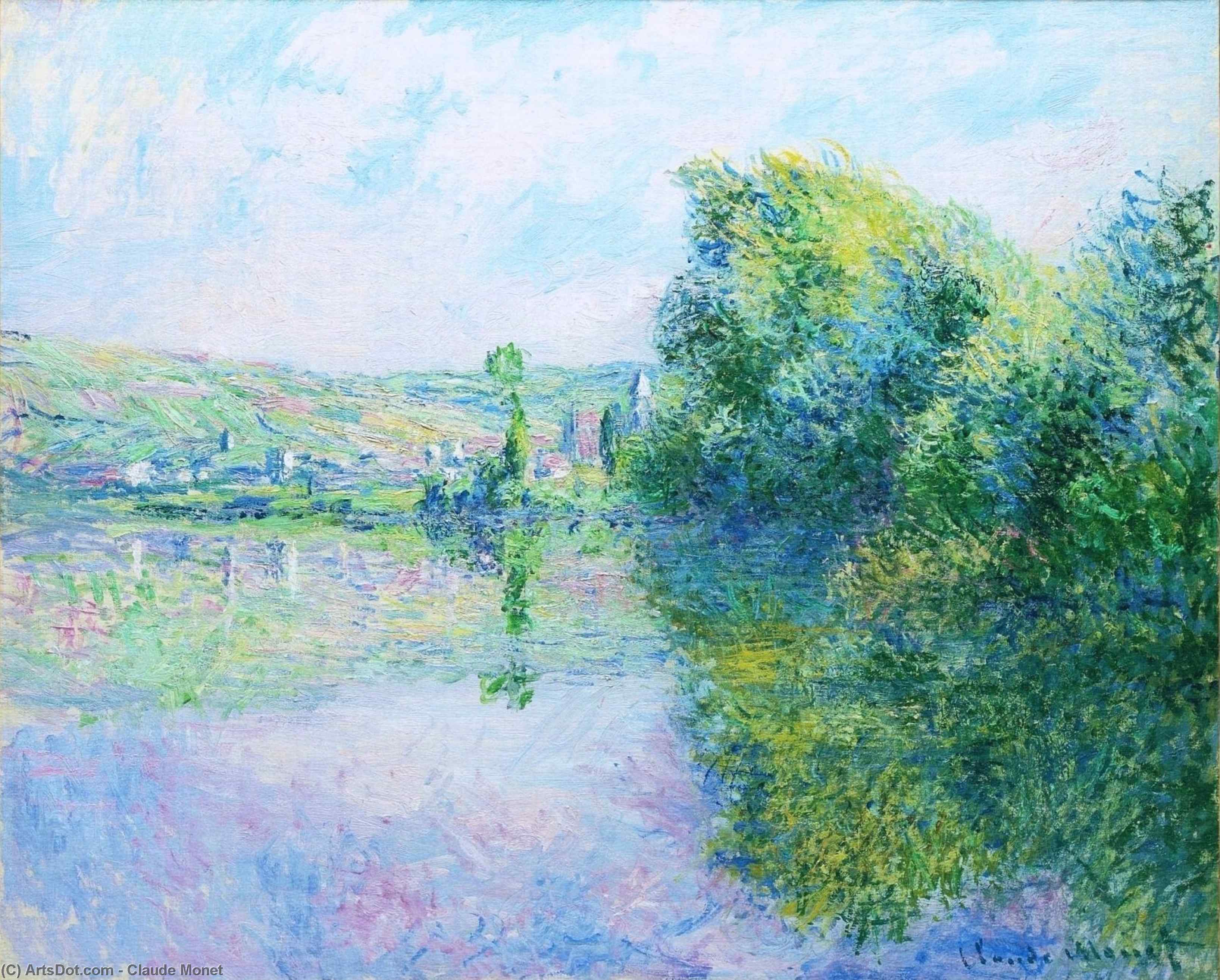 WikiOO.org - Encyclopedia of Fine Arts - Lukisan, Artwork Claude Monet - The Siene at Vetheuil