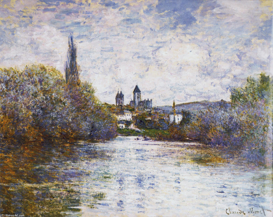 Wikioo.org - The Encyclopedia of Fine Arts - Painting, Artwork by Claude Monet - Vetheuil, The Small Arm of the Seine