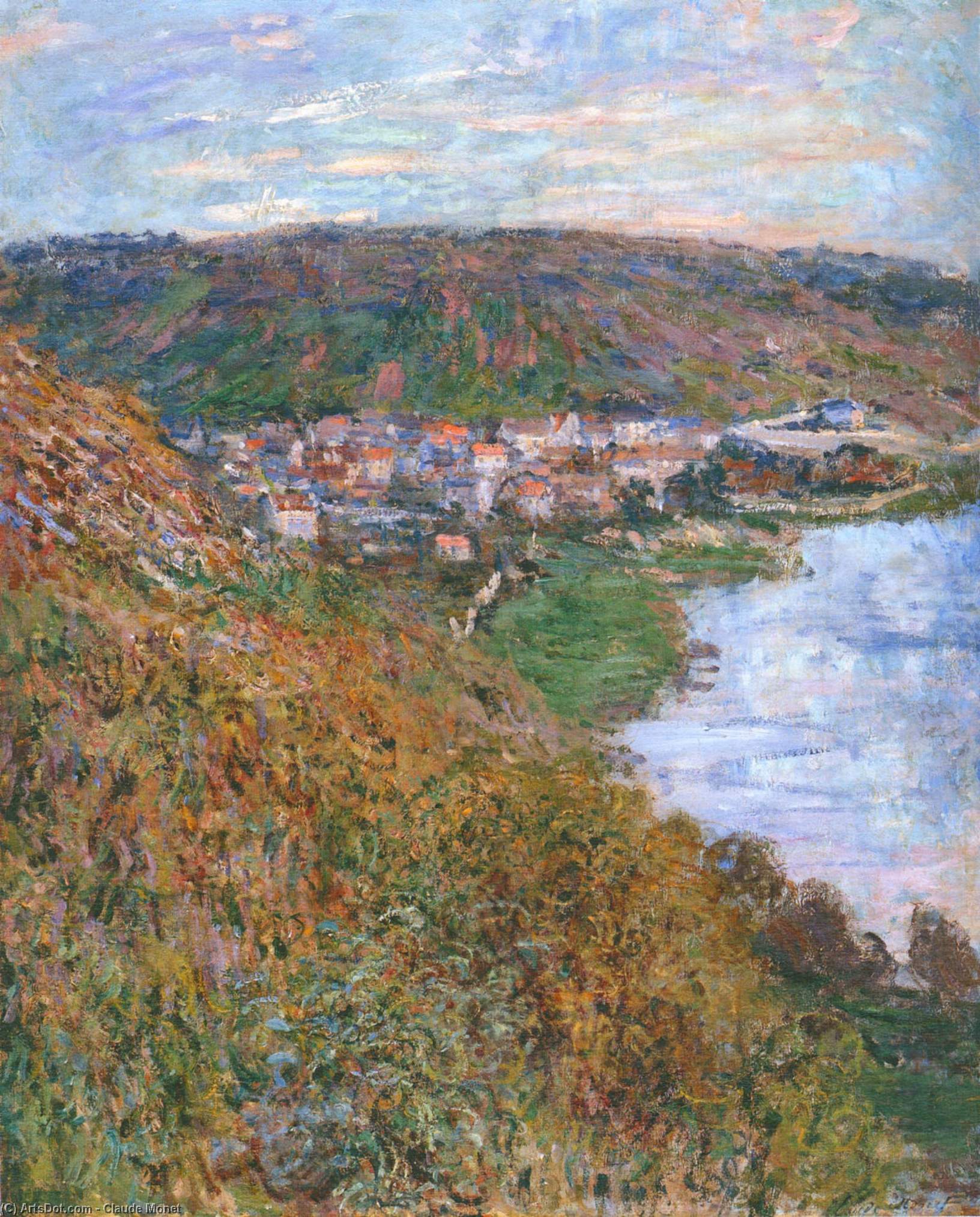 Wikioo.org - The Encyclopedia of Fine Arts - Painting, Artwork by Claude Monet - View over Vetheuil