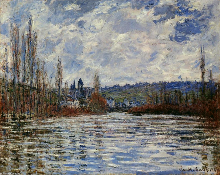Wikioo.org - The Encyclopedia of Fine Arts - Painting, Artwork by Claude Monet - Flood of the Seine at Vetheuil