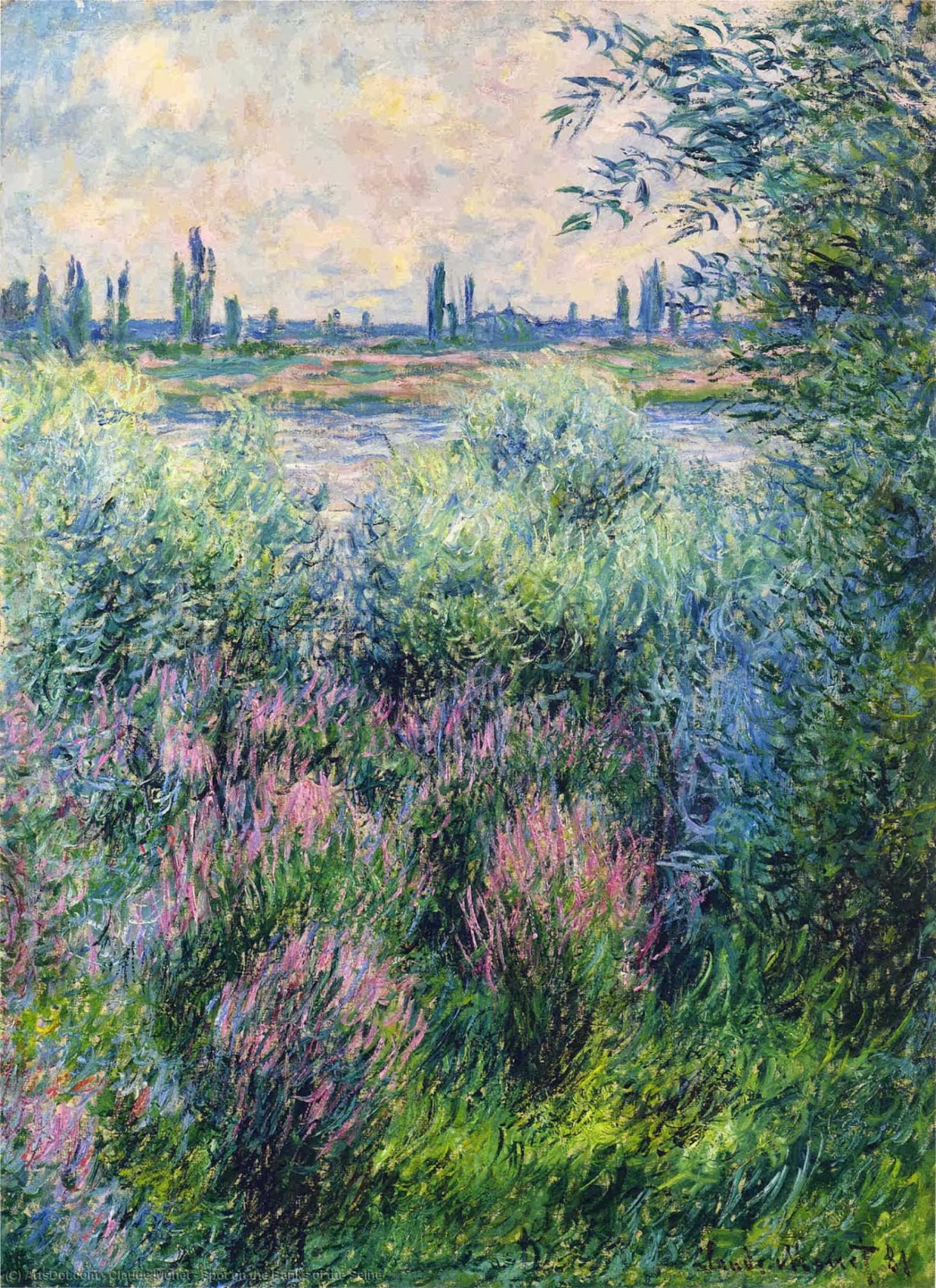 Wikioo.org – L'Enciclopedia delle Belle Arti - Pittura, Opere di Claude Monet - Spot sulle rive della Senna