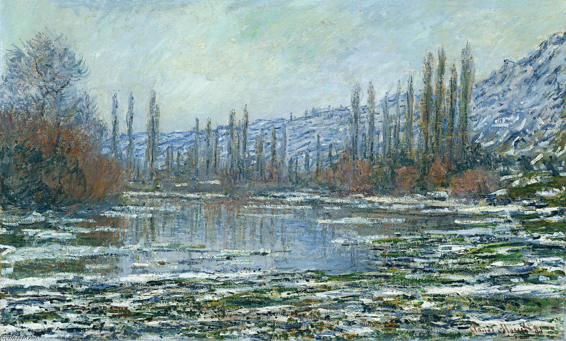 Wikioo.org - The Encyclopedia of Fine Arts - Painting, Artwork by Claude Monet - The Thaw at Vetheuil