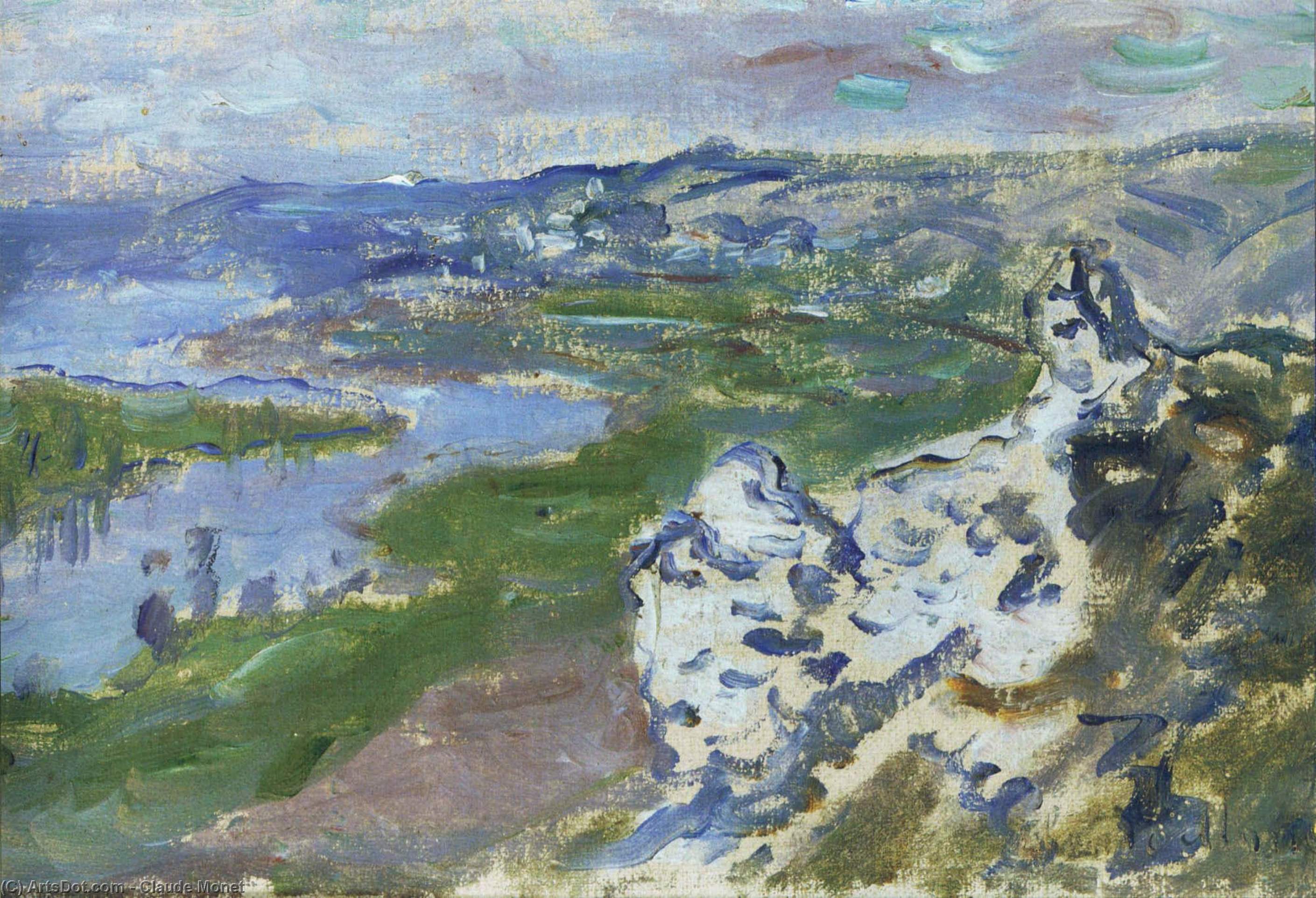 Wikioo.org - The Encyclopedia of Fine Arts - Painting, Artwork by Claude Monet - The Seine, seen from the heights Chantemesle