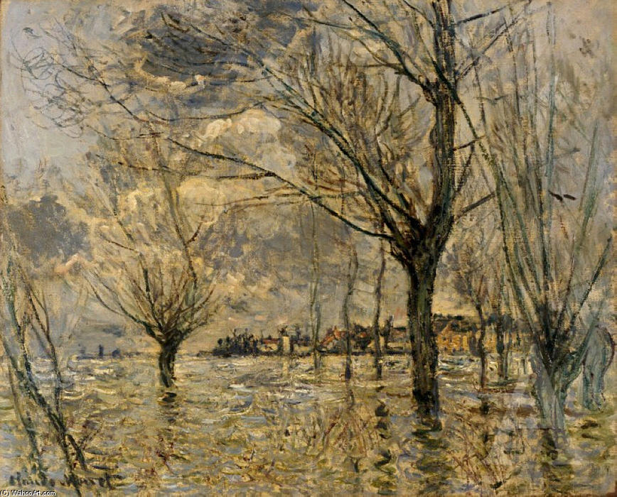 Wikioo.org – L'Encyclopédie des Beaux Arts - Peinture, Oeuvre de Claude Monet - Vétheuil , L'Inondation