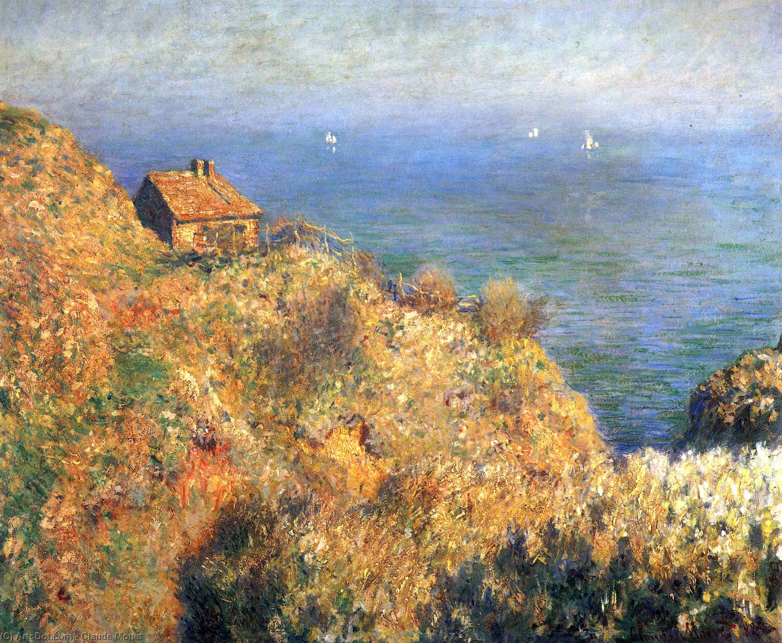 Wikioo.org - The Encyclopedia of Fine Arts - Painting, Artwork by Claude Monet - Fisherman's House at Varengeville