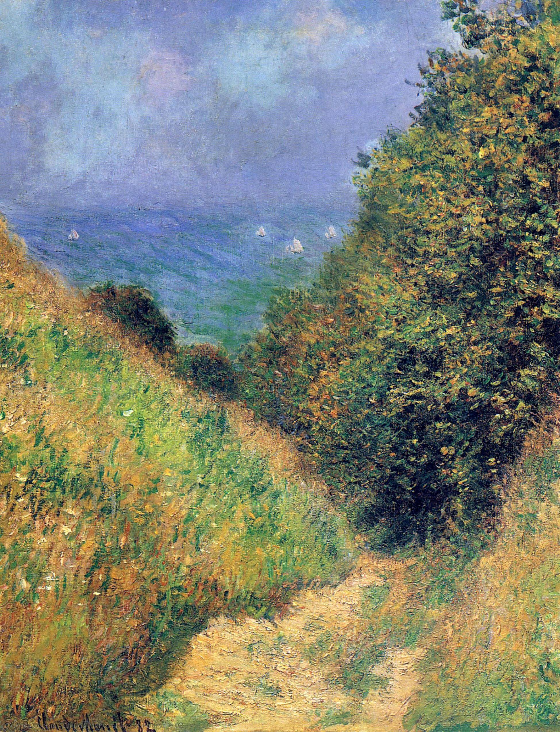 WikiOO.org - Encyclopedia of Fine Arts - Lukisan, Artwork Claude Monet - Path at Pourville 02